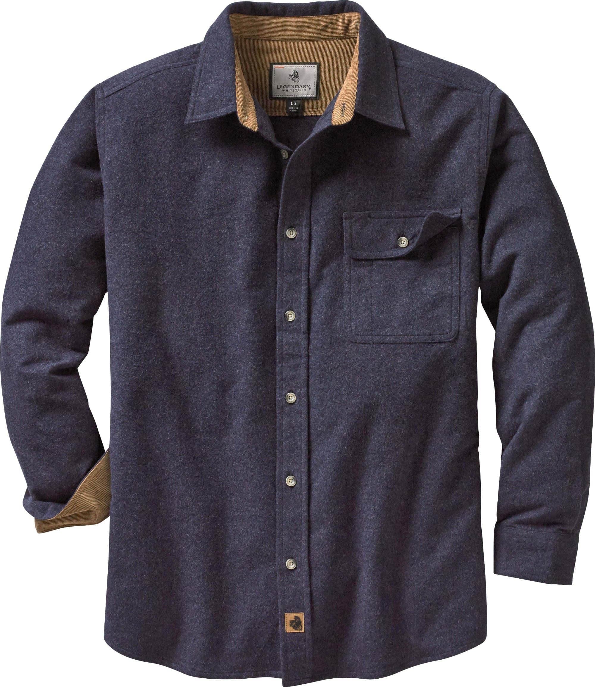 Mens Long Sleeve Button Down 100% Cotton Flannel Shirt