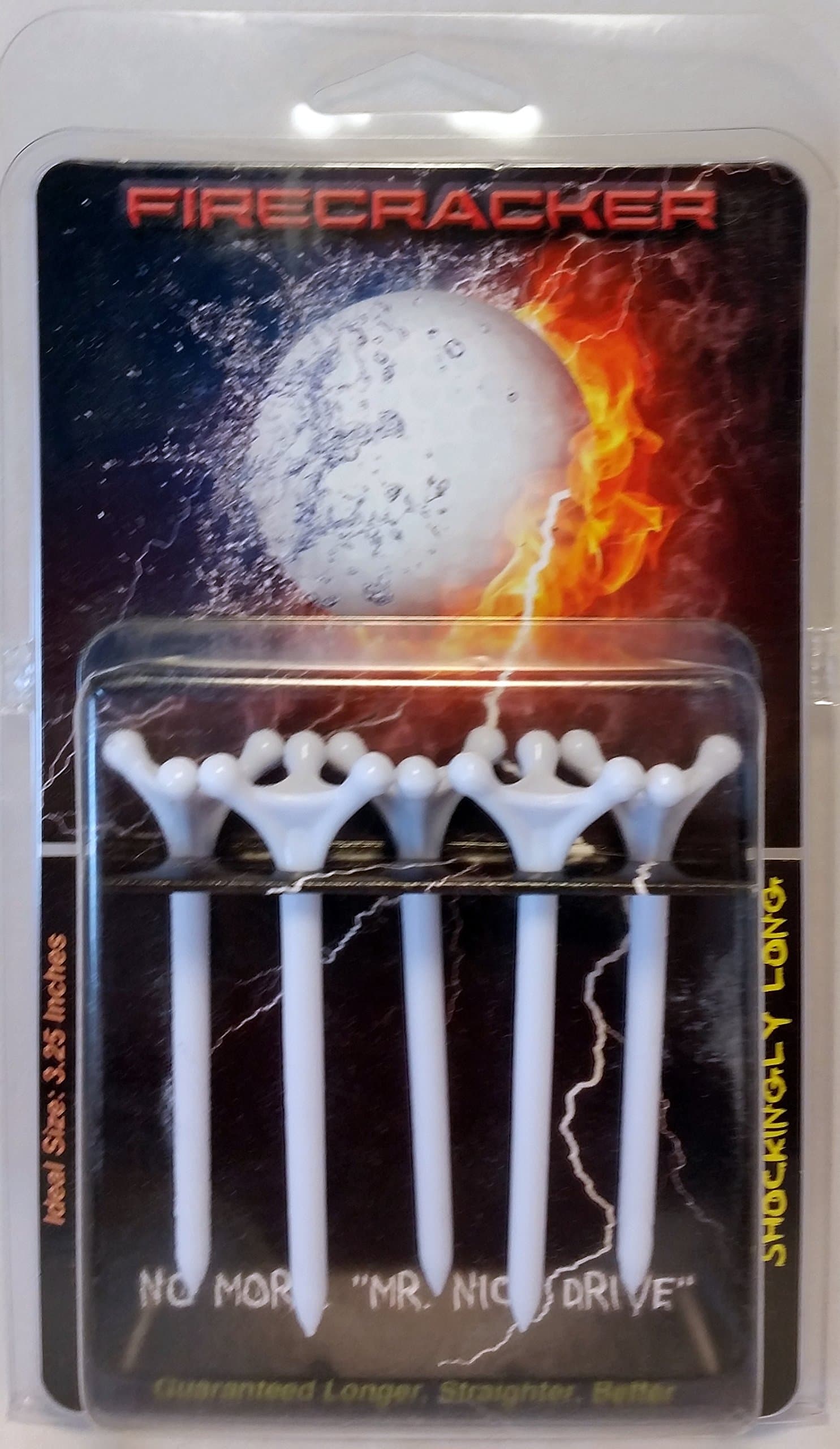 Kiwi Golf Firecracker Tees, 3 1/4-Inch, White