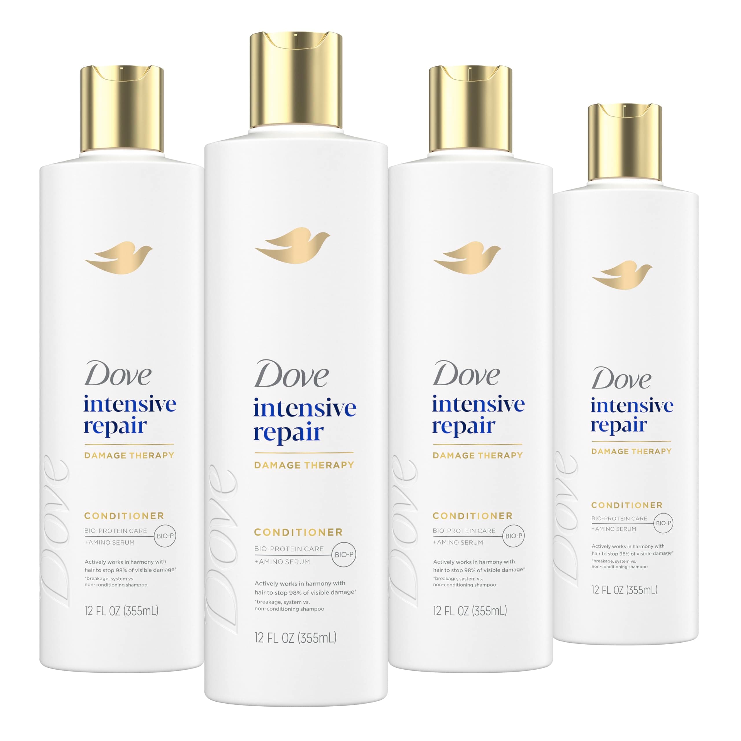 Dove Nutritive Solutions for Dry Hair, Intensive Repair, Deep Conditioner, 12 Fl Oz (Pack of 4)