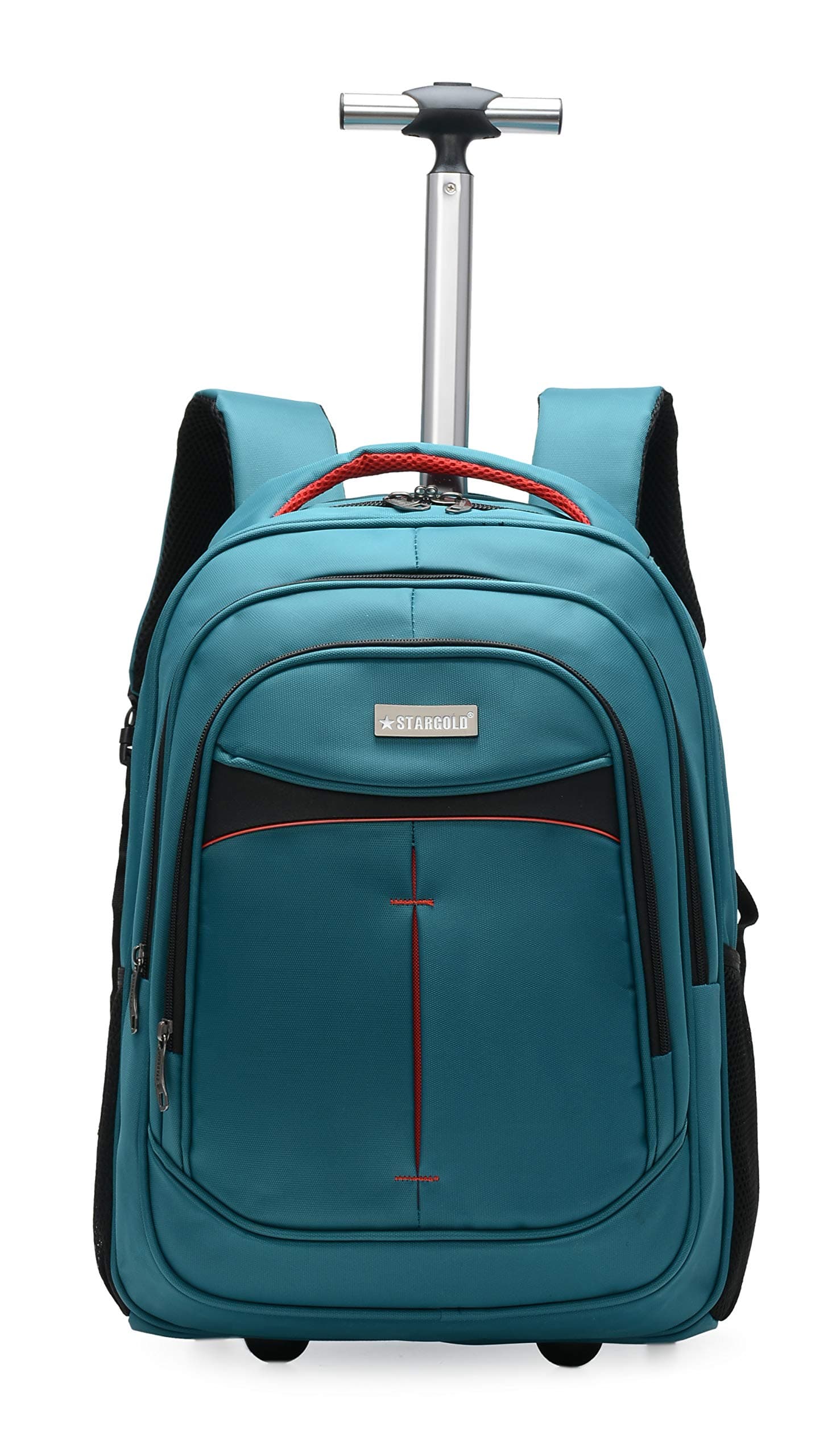 Multipurpose Rolling Backpack, STARGOLD Unisex Water Resistant Wheeled 18 Inches Trolley Backpack for School, College, Office, Business and Travel - Lake Blue, SG-BPT90