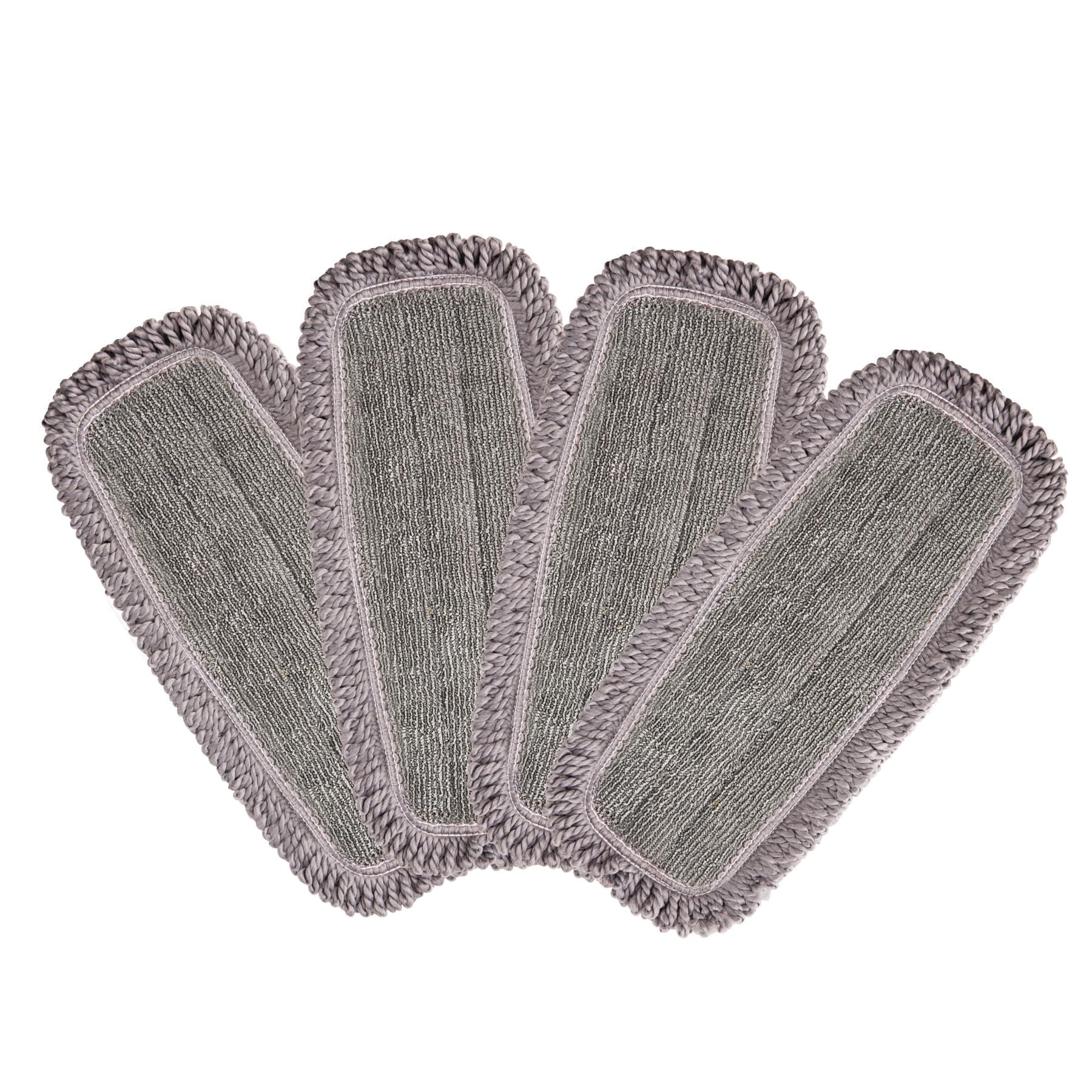 CLEANHOME Microfiber Mop Pads 4 Pieces for Floor Cleaning,Fit CLEANHOME Dust Mop: B09PBPGSJ3, Twisted Microfiber Replacement Pads