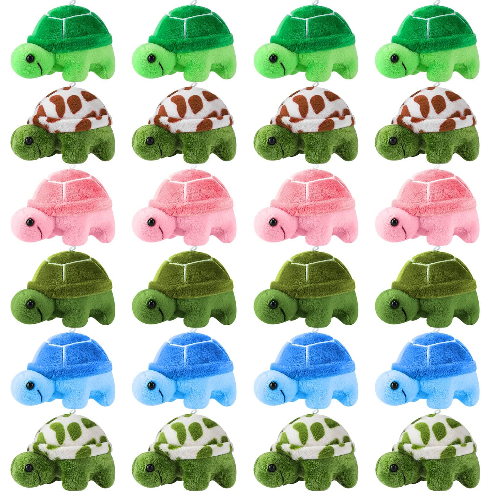 24 Pcs Small Turtle Stuffed Toy Soft Sea Turtle Animal Plush Toys Adorable Turtle Stuffed Animal Turtle Plush Turtle Toys Turtle Party Decorations for Birthday Beach Ocean Party Supplies(Fresh Style)