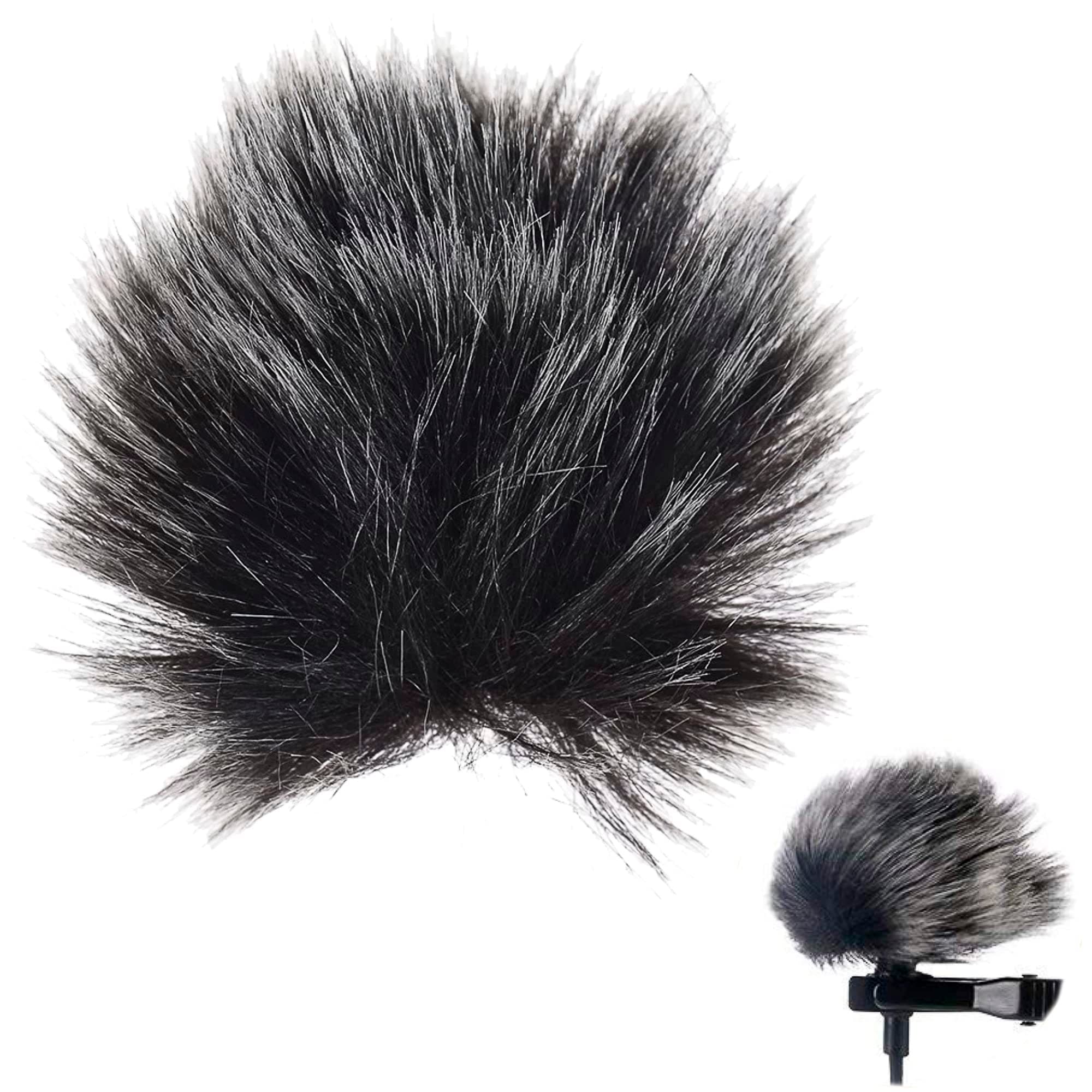 Furry Windscreen - Lavalier Microphone Windscreen - Furry Wind Muff - Lapel Microhpone Windscreen - Furry Mic Cover - Lavalier Windscreen for Outdoor Use - Lavalier Microphone Wind Muff - Wind Muff