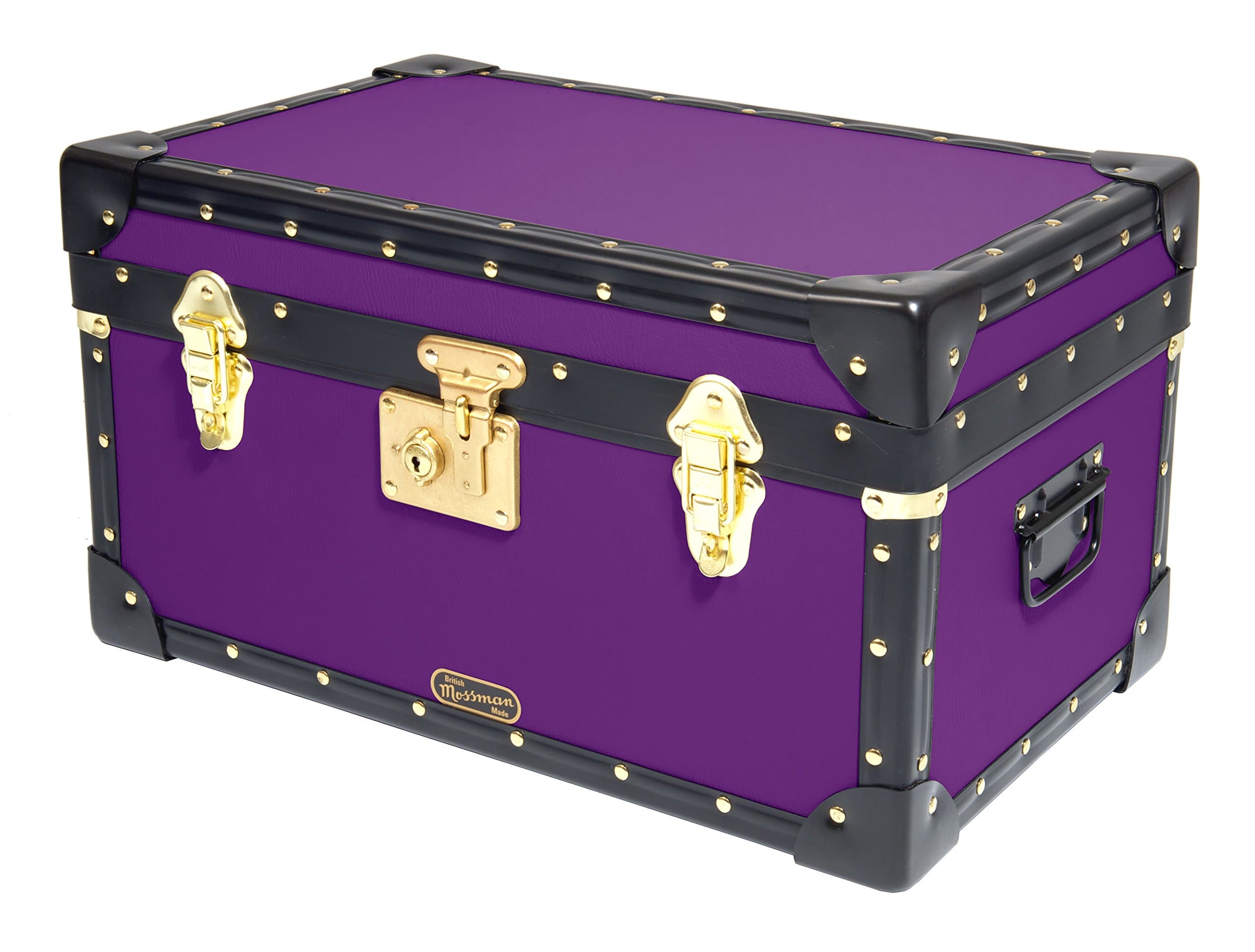 Mossman Original Tuck Trunk Storage Box Chest Steamer Case Home Furniture (Purple) Ideal for boarding school