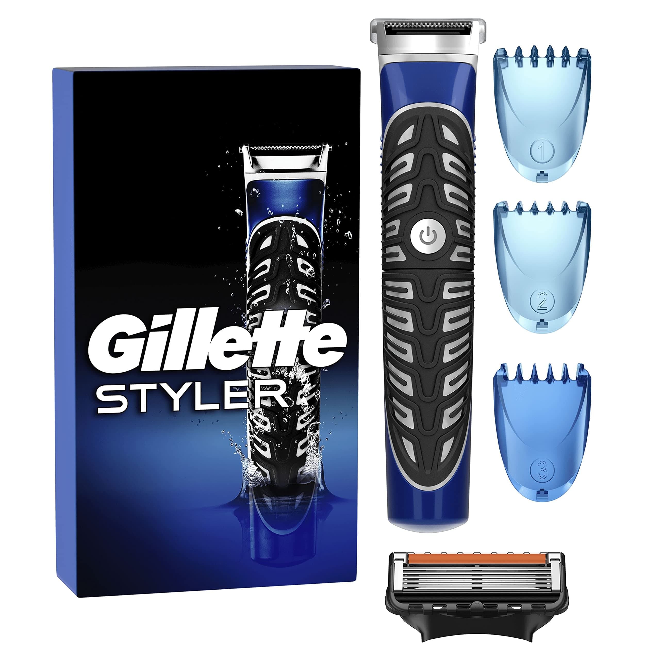 4 in 1 Men's Precision Body and Beard Trimmer Razor and Modeler with 1 ProGlide Blade and 3 Attachments