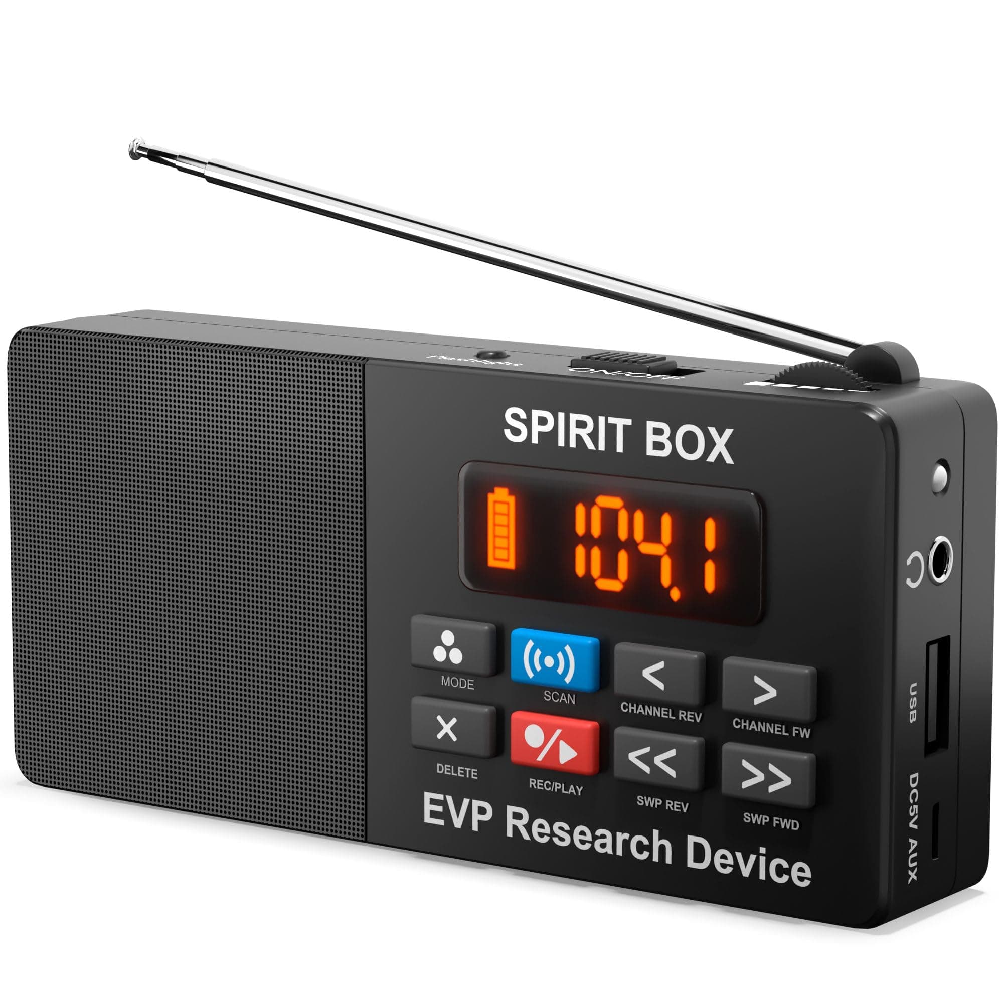 Spirit Box — Ghost Hunter’s Choice Equipment Kit with 32 GB Micro SD & Integrated Flashlight for Ultimate Paranormal Investigations and EVP Sessions