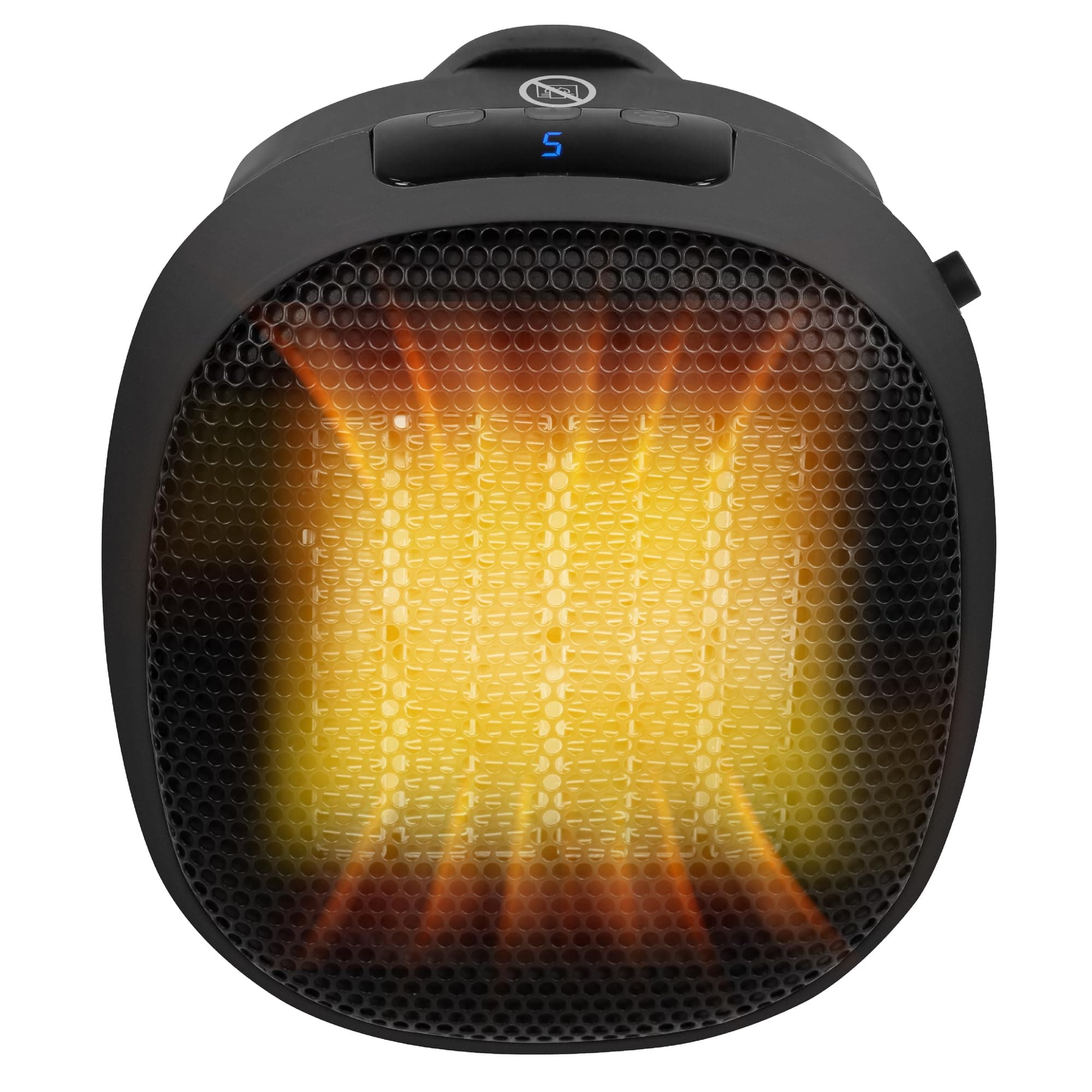 Russell Hobbs RHPH7001 700W Compact Portable Black Ceramic Plug in Fan Heater in Black with 2 Heat Settings & Overheat Protection, 10m2 Room Size, 2 Year Guarantee