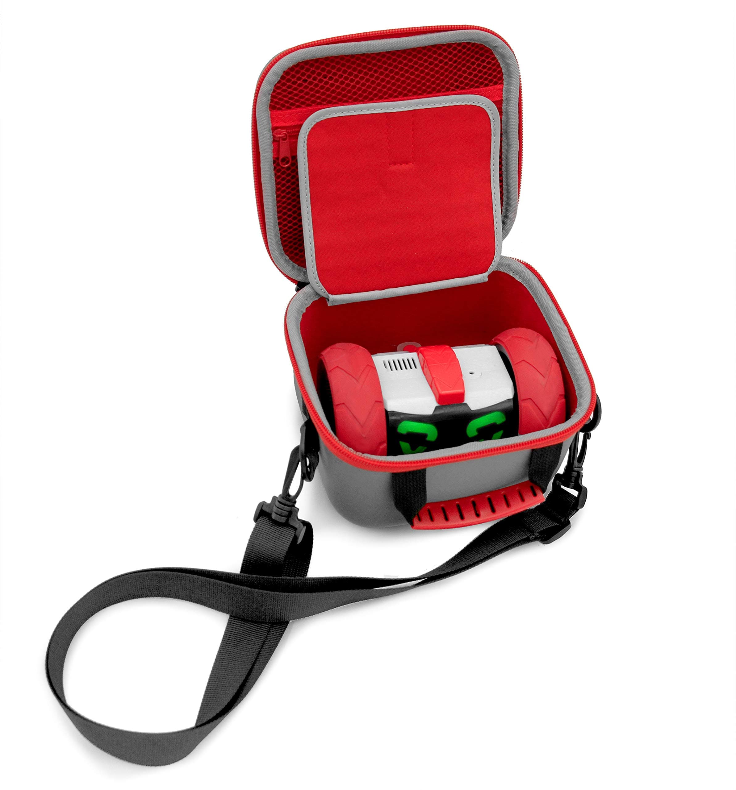 Casematix Robot Box Case Compatible with Really Rad Robots Turbo Bot Remote Control RC Robot and Controller , Includes Carry Shoulder Strap