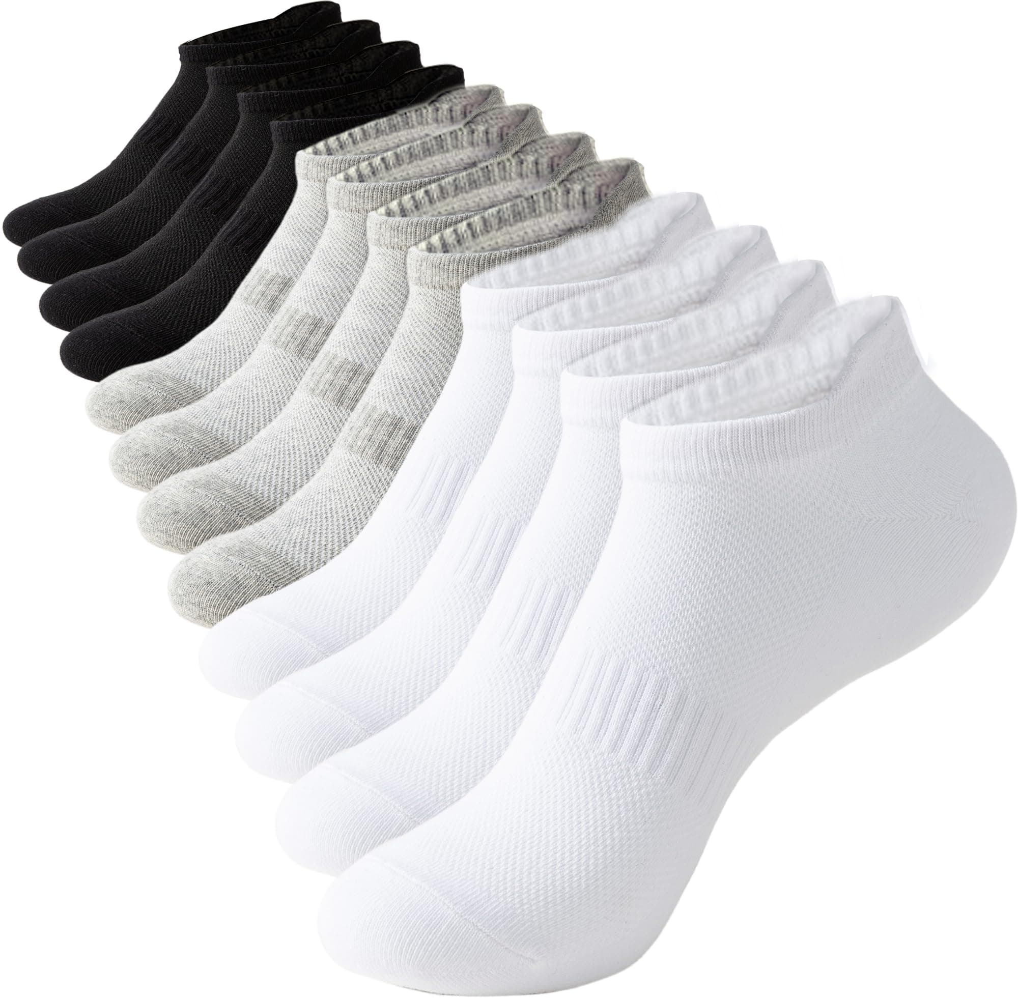 Women's Ankle Socks - 6 Pairs Low Cut Tab & No Show Athletics Sports Running