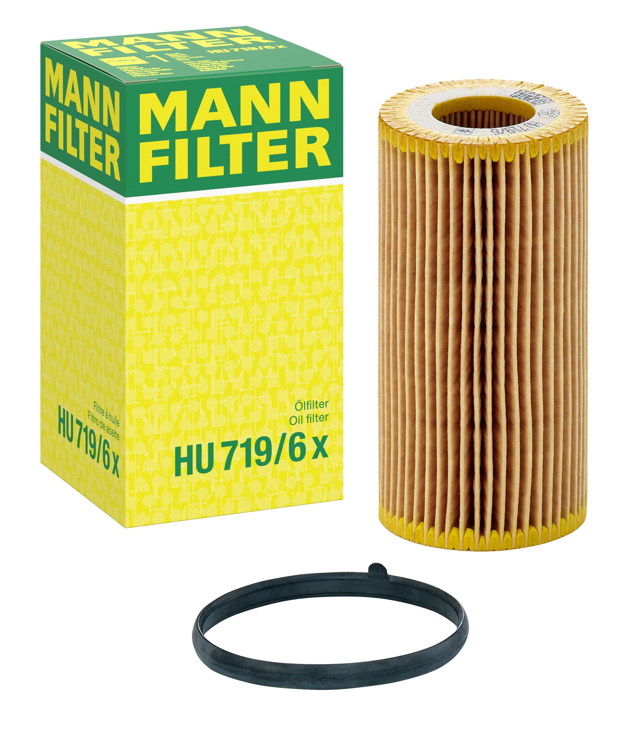 MANN-FILTER HU 719/6 X Oil Filter, Oil filter set with gasket, Gasket set for Cars
