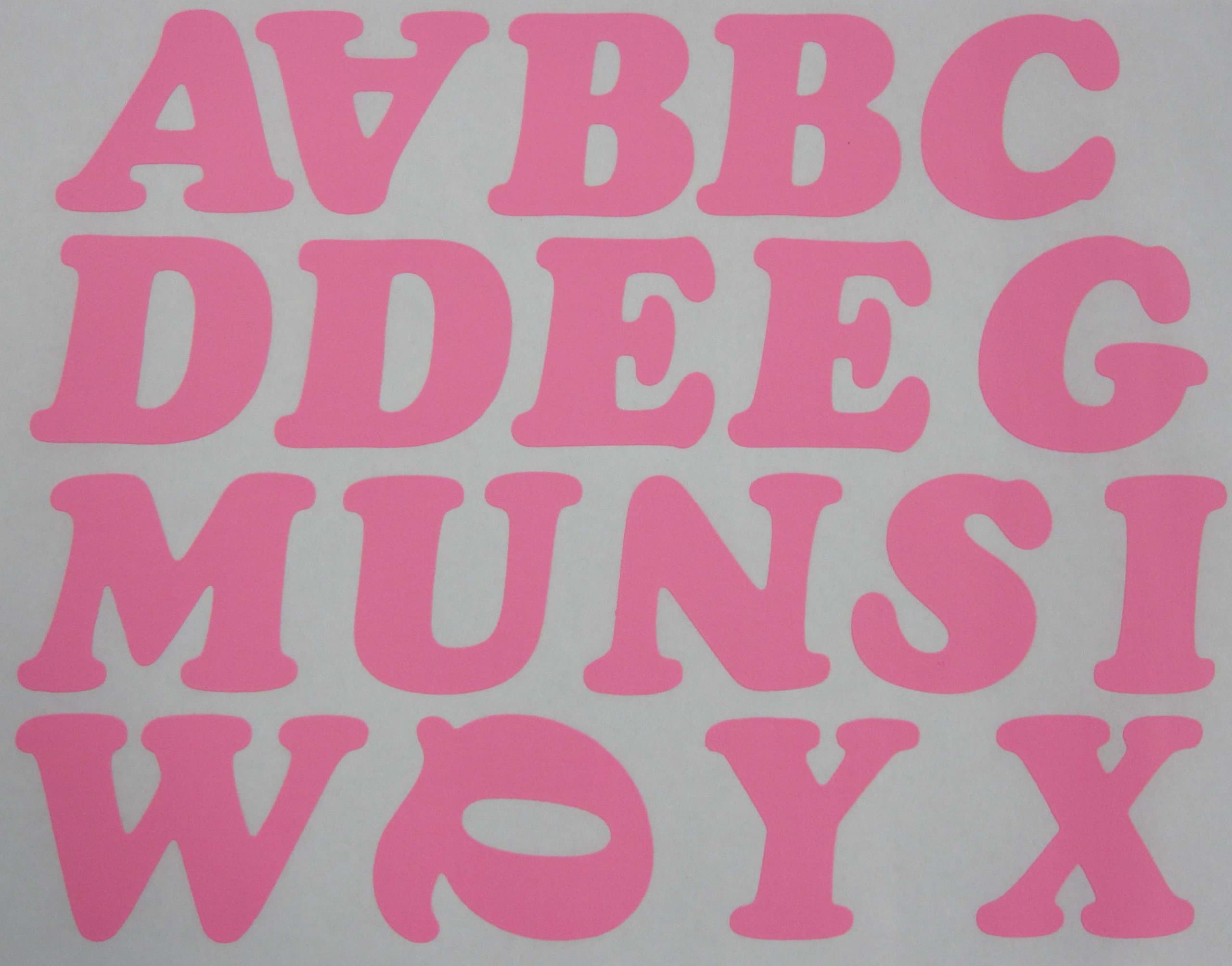 DIY 2-Inch Iron-On Letters in Pink