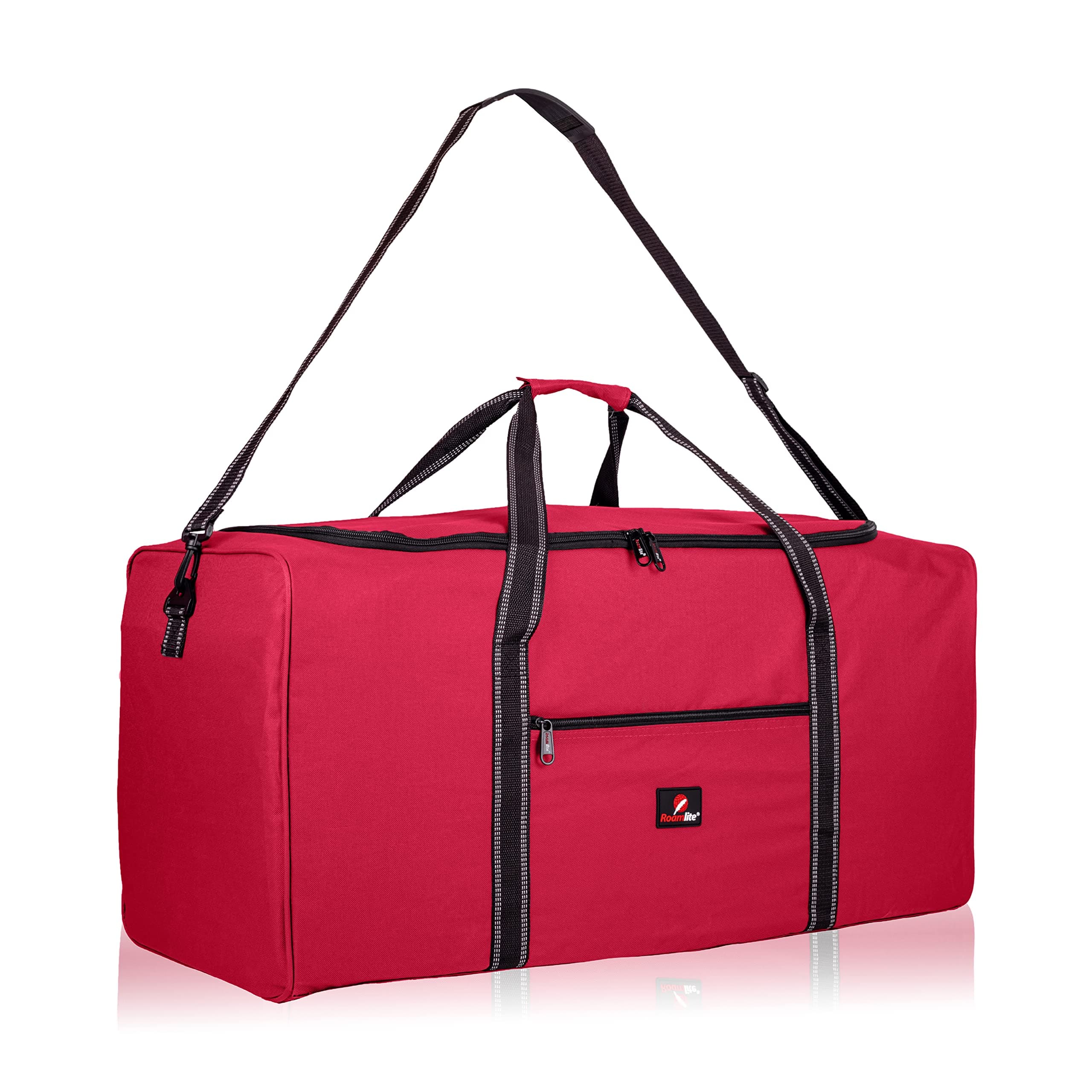 Roamlite Extra Large Size X-L 26" Duffel Bag - Very Big Sports, Gym, Training Holdall, Cargo Travel Luggage - 70 Litre 26 Inch x13x13 Red, RL26R