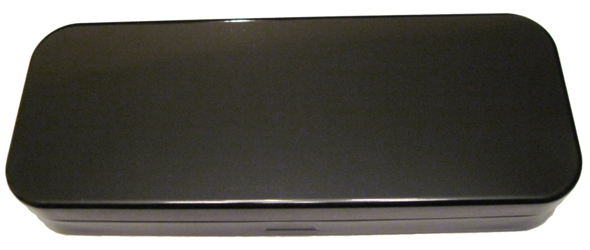 Black, Tin, Eco-Friendly, Mini Pencil Box. Use As Pencil, Makeup, Jewelry, Gift, Candy, Favor or Birthday Gift Box