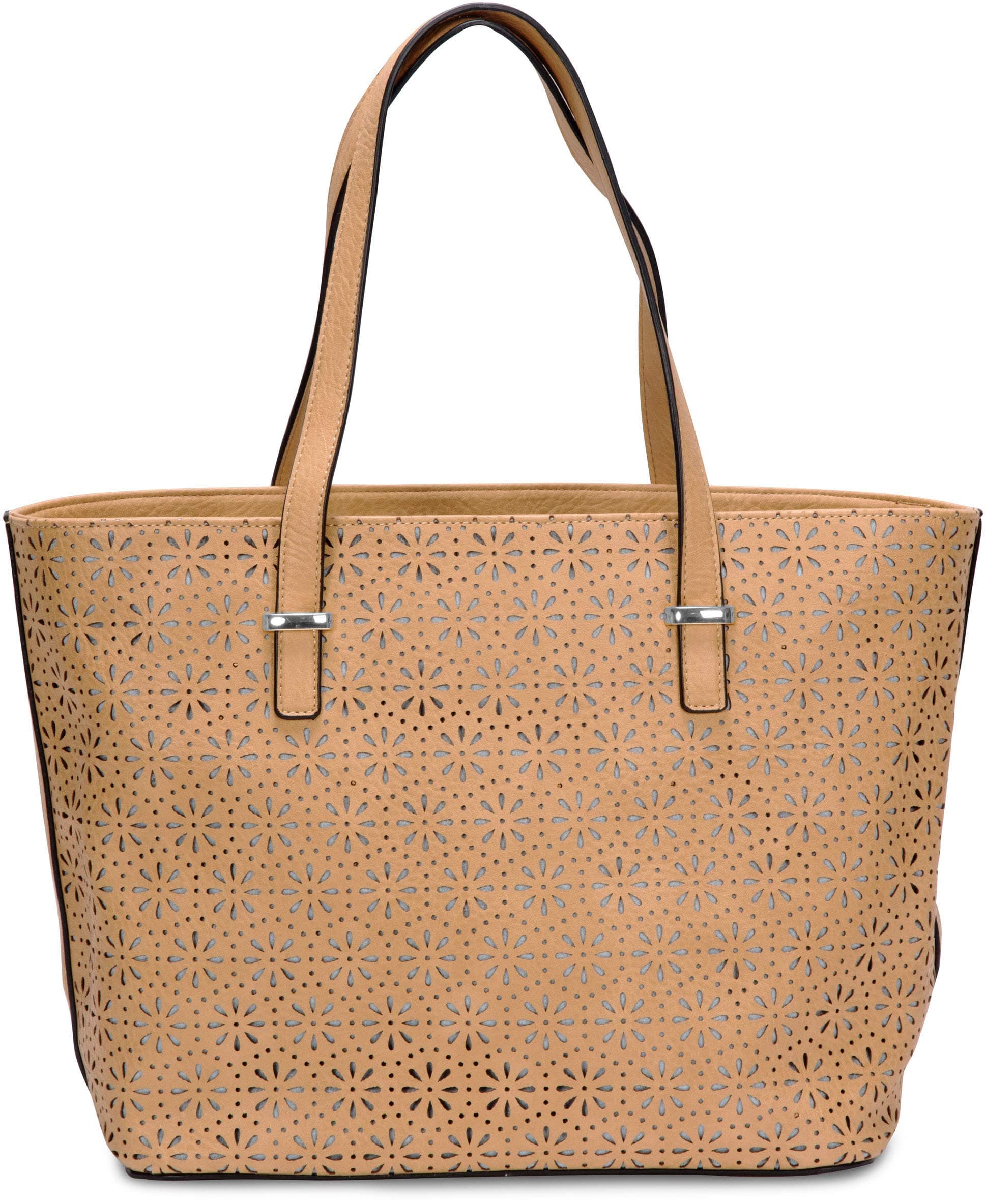 Pavilion- Tan Laser Cut Tote Bag