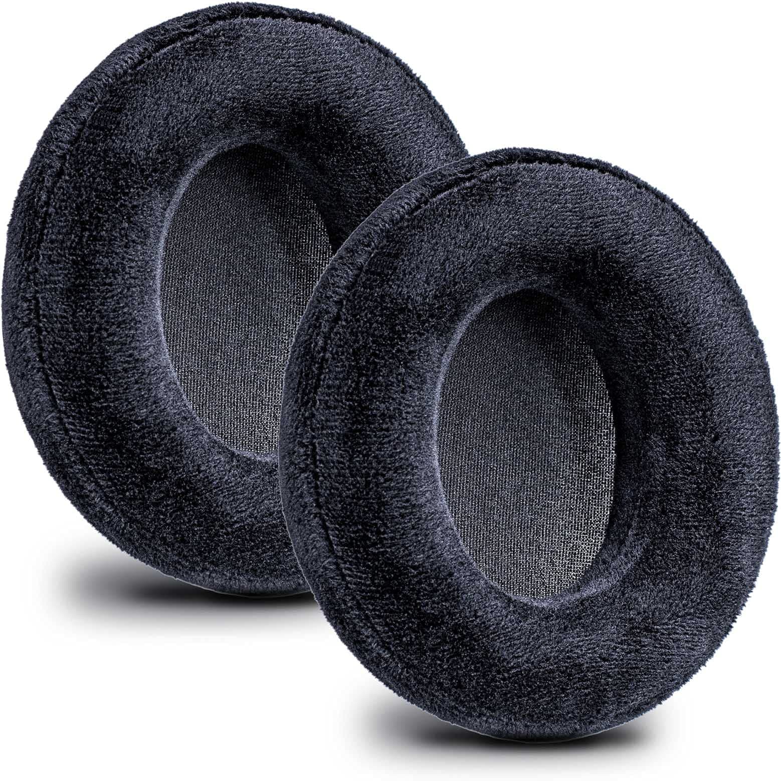 Velour Replacements Ear Pads for HS75 XB, HS70 PRO, HS60, HS50, Cloud 2, Cloud Pro, Cloud Alpha, M50x, M40, Arctis 3/5 / 7 / 9X & Pro Wireless - Memory Foam Ear Cushion (Black)