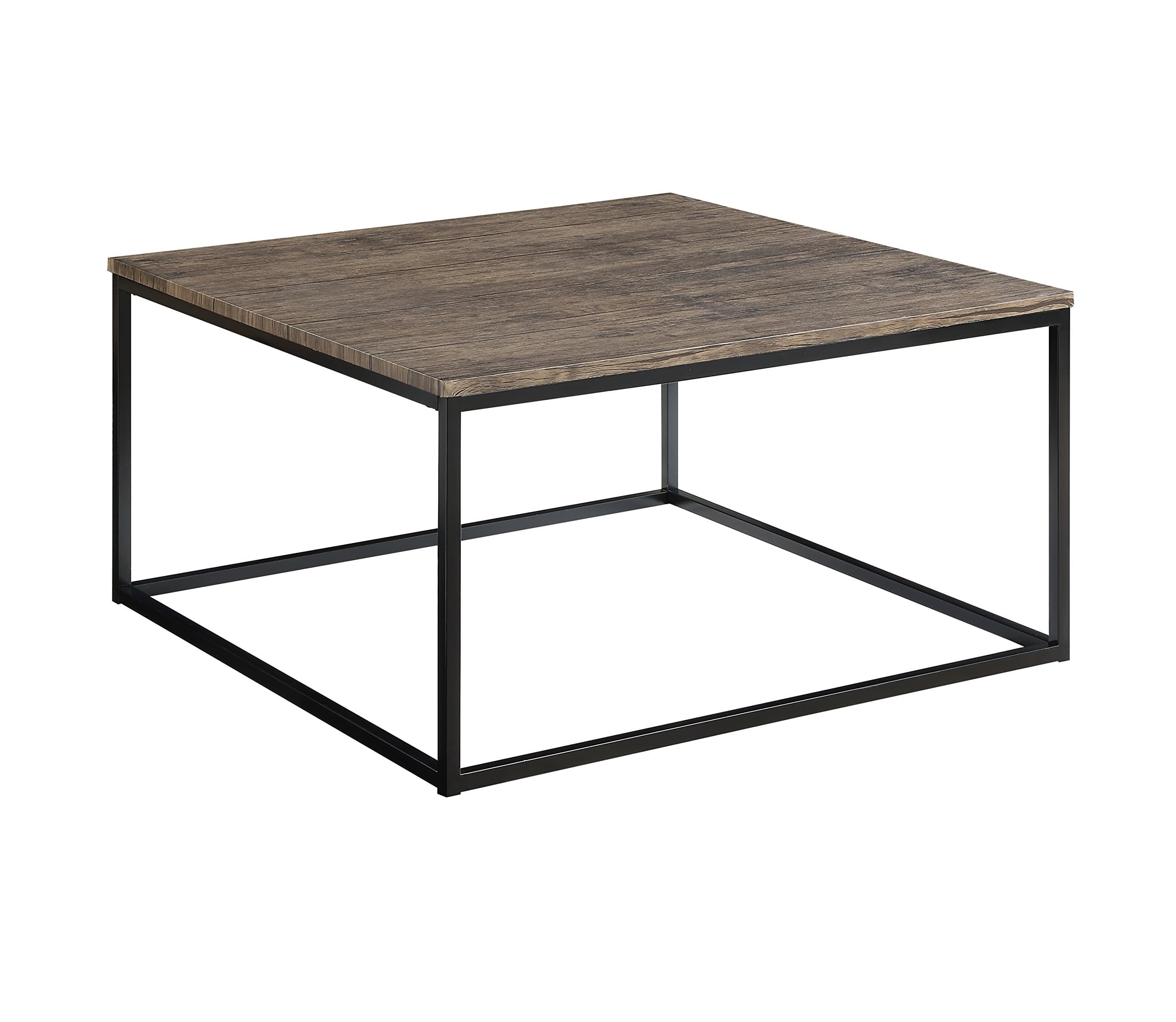 Abington Lane Contemporary Square Coffee Table - Modern Cocktail Table, Sofa Table for Living Room and Office - (Brown)