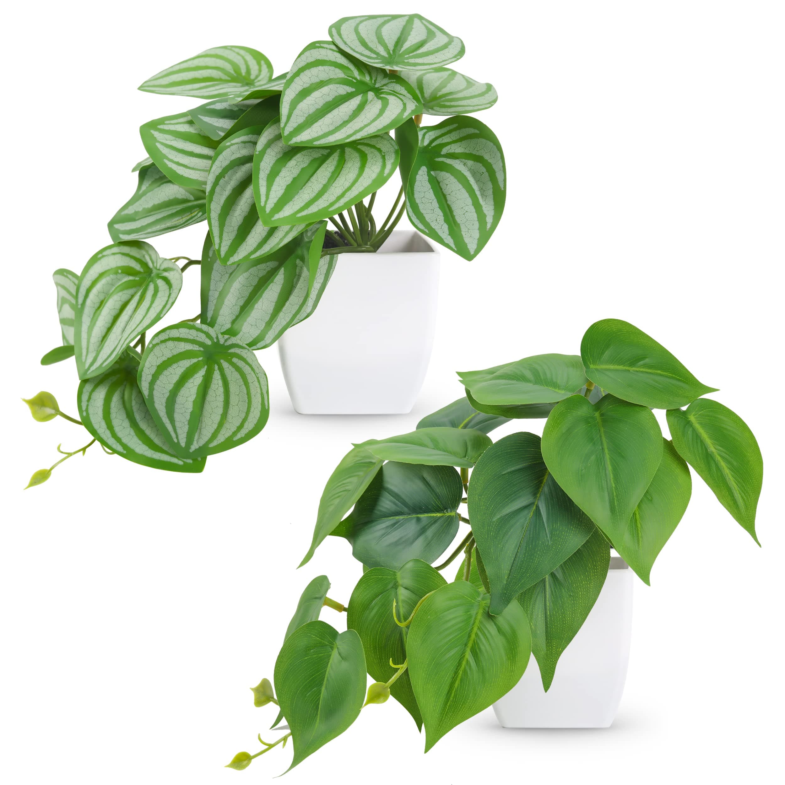 2 Pack Small Fake Plants Artificial Plants for Home Bedroom Aesthetic Living Room Bathroom Farmhouse Decor Indoor
