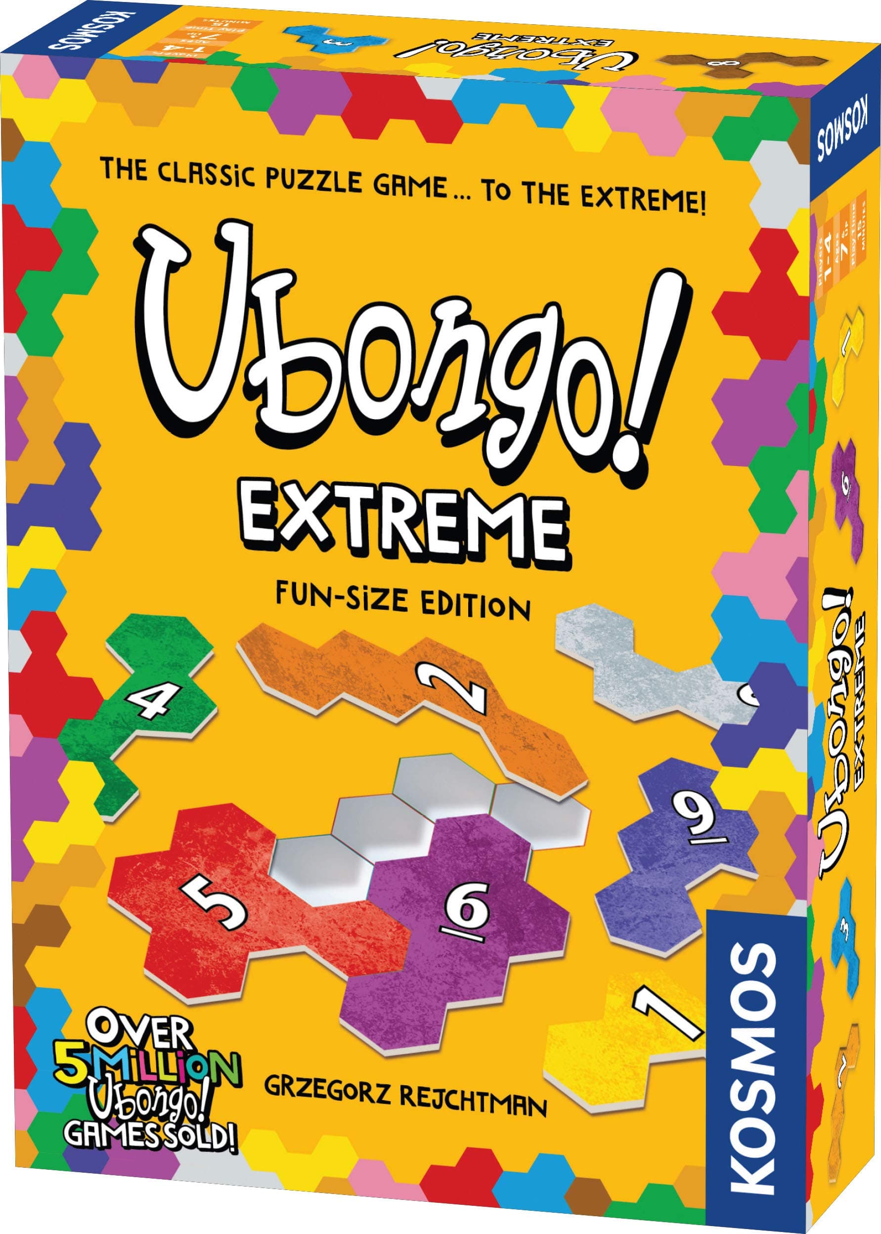 Thames & Kosmos Ubongo Extreme: Fun-Size Edition - A Game | Geometric Puzzle Game for Kids Families | for Ages 7+, Portable Format | Encourages Spacial Recognition