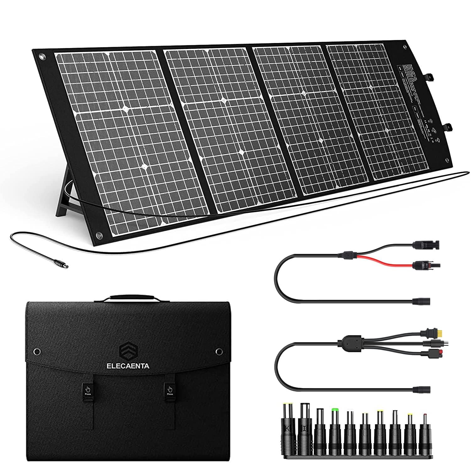 120W Portable Solar Panel for Jackery/EF Ecoflow/Bluetti/Anker Power Station, 25% Conversion, PD45W DC USB QC3.0, Foldable Solar Charger for Outdoors RVs Camping Off Grid
