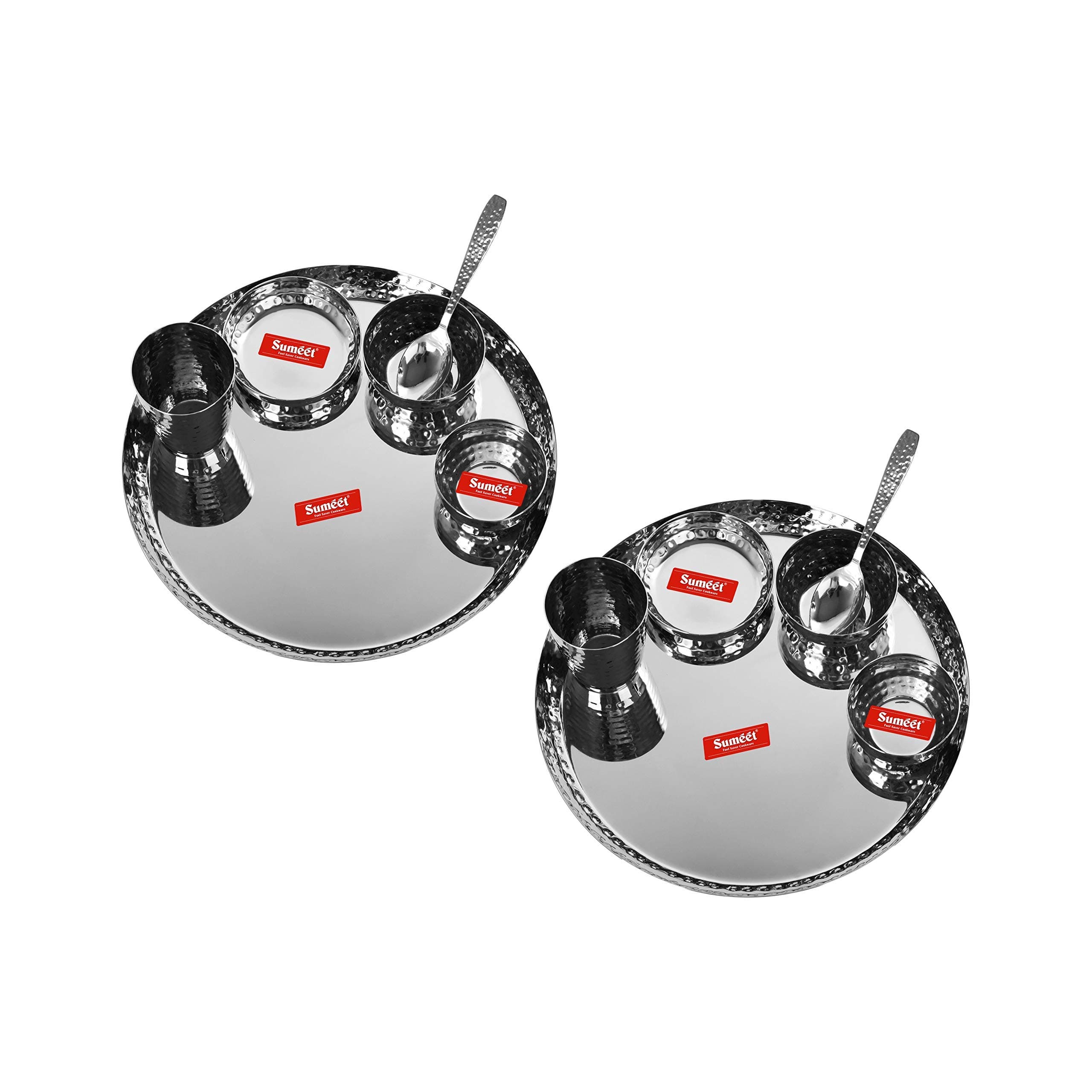 Stainless Steel Royal Dinner Set (12 Pieces, Silver), Modern