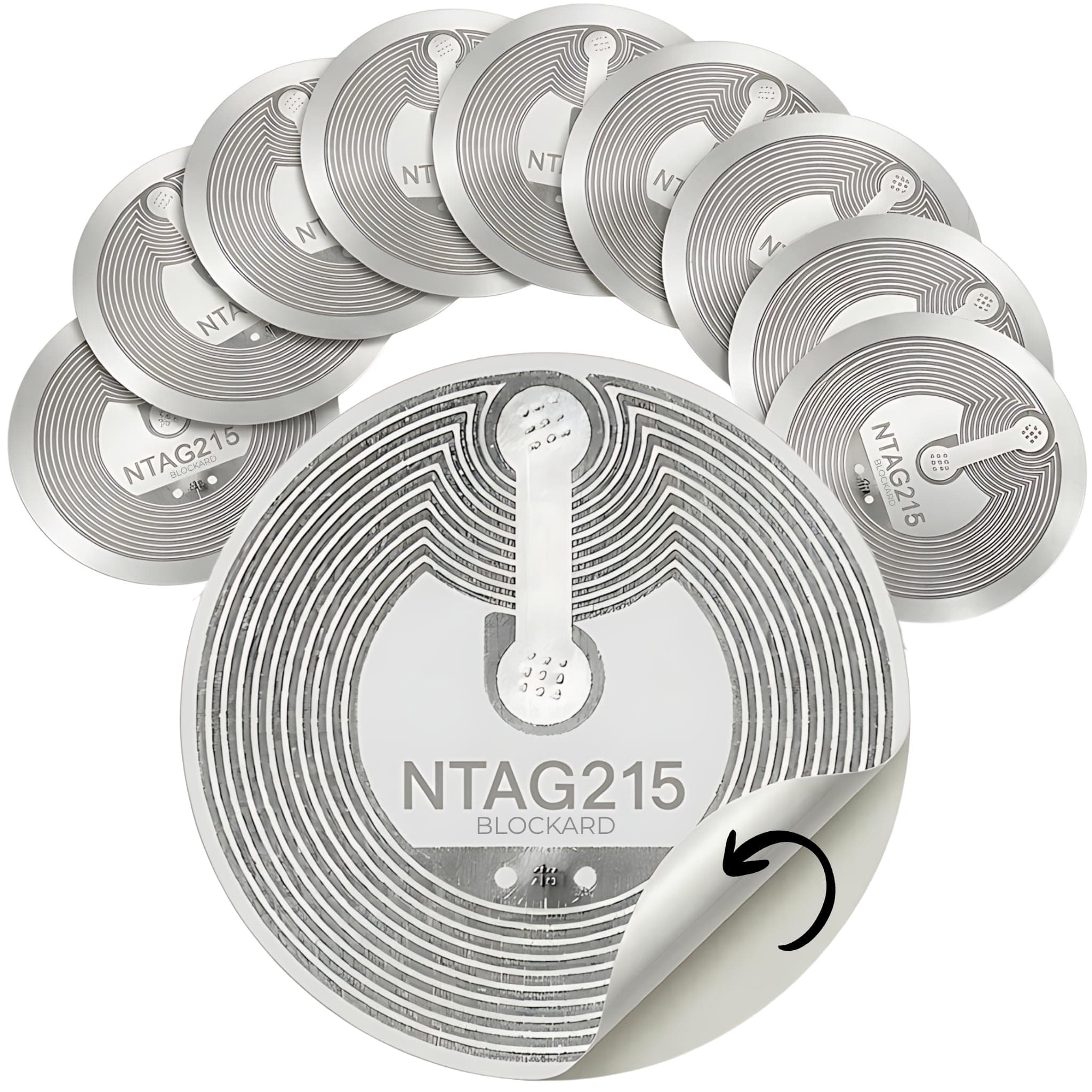 NFC Tag Sticker (5 pieces) NTAG216 888 Bytes Memory | 25mm calibre | white colour | works with all Android Smartphone NFC Apps | Near Field Communication Tags/adhesive label