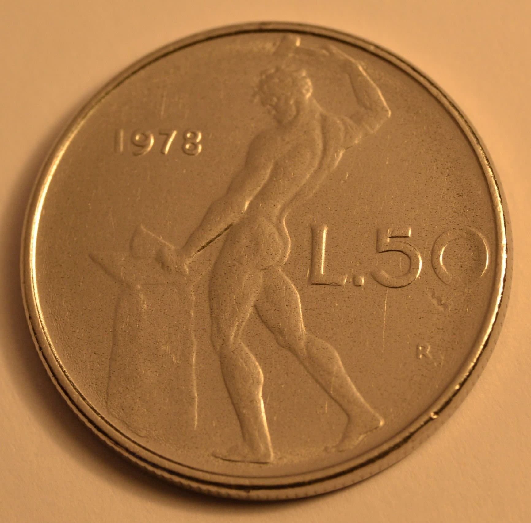 1978 Italy 50 Lire Coin