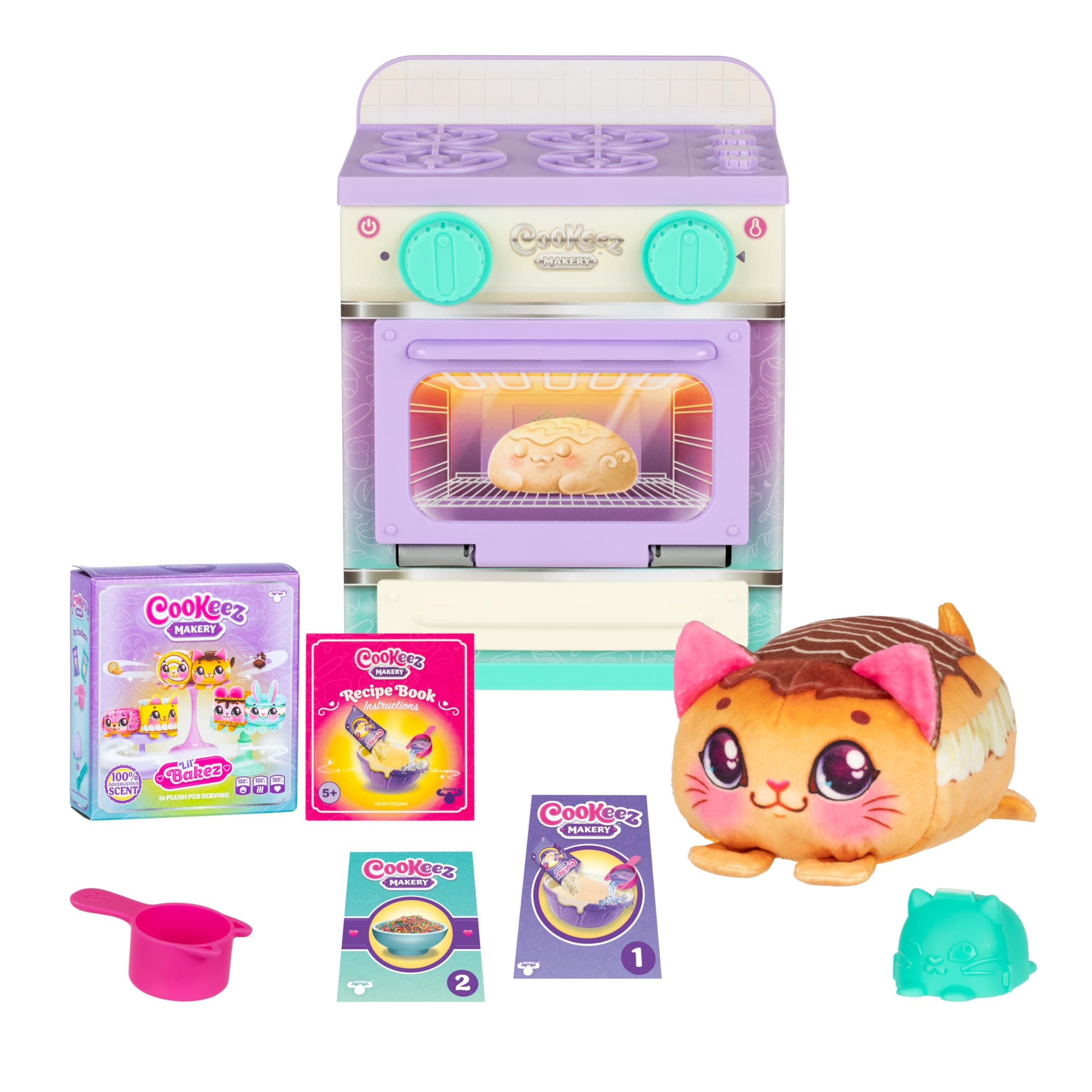 – COOKEEZ MAKERY Lil' Bakez Oven, Mix The Dough And Make A Scented Surprise Pet In The Form Of A Deliciously Scented Plush Toy, 6 Different Scented Plush Friends To Make, Bake And Collect