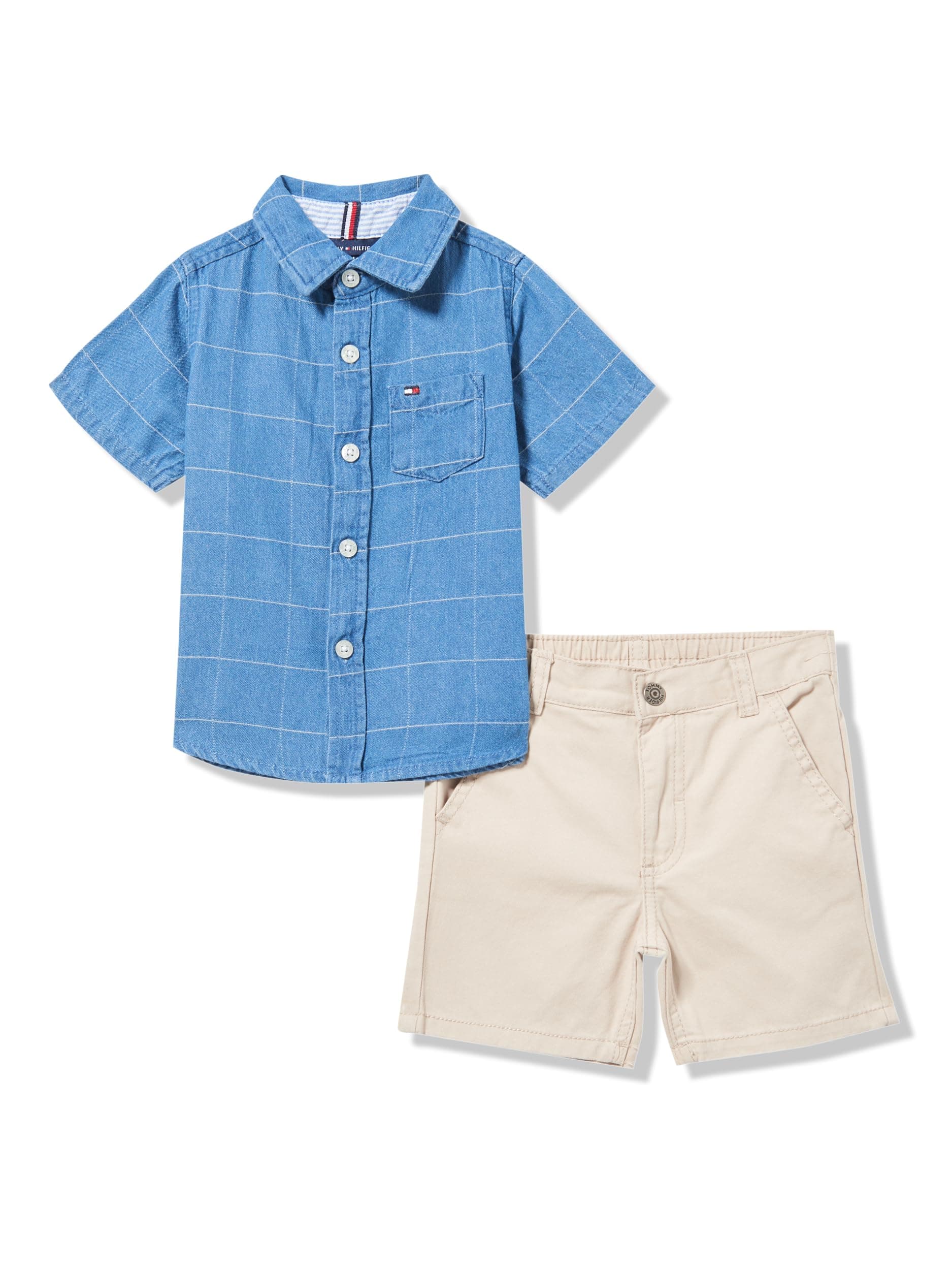 Tommy Hilfiger boys 2pc Shirt Short Set