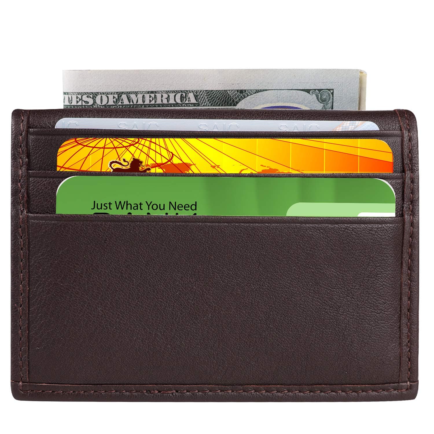 Slim Wallet Front Pocket Wallets Leather Bifold Minimalist Wallet for Men Card Holder