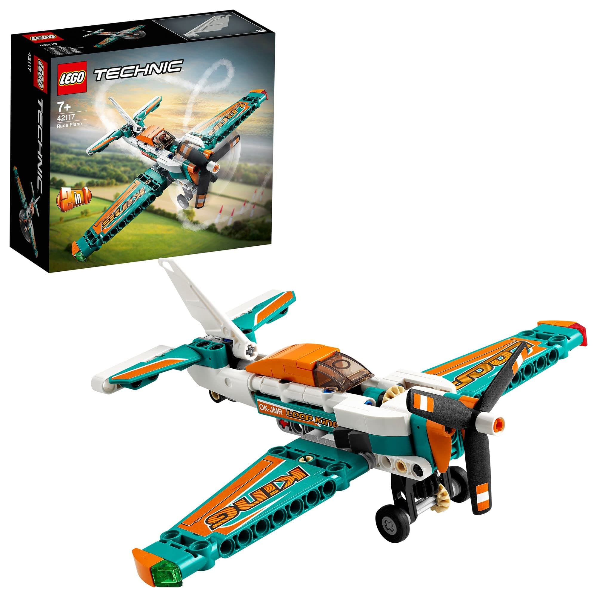 Technic Racing Plane 42117 Model Building Kit; Great Gift or Treat for Kids Who Love to Play with Toy Aeroplanes; A 2-in-1 Build for Even More Flying Fun (154 Pieces)