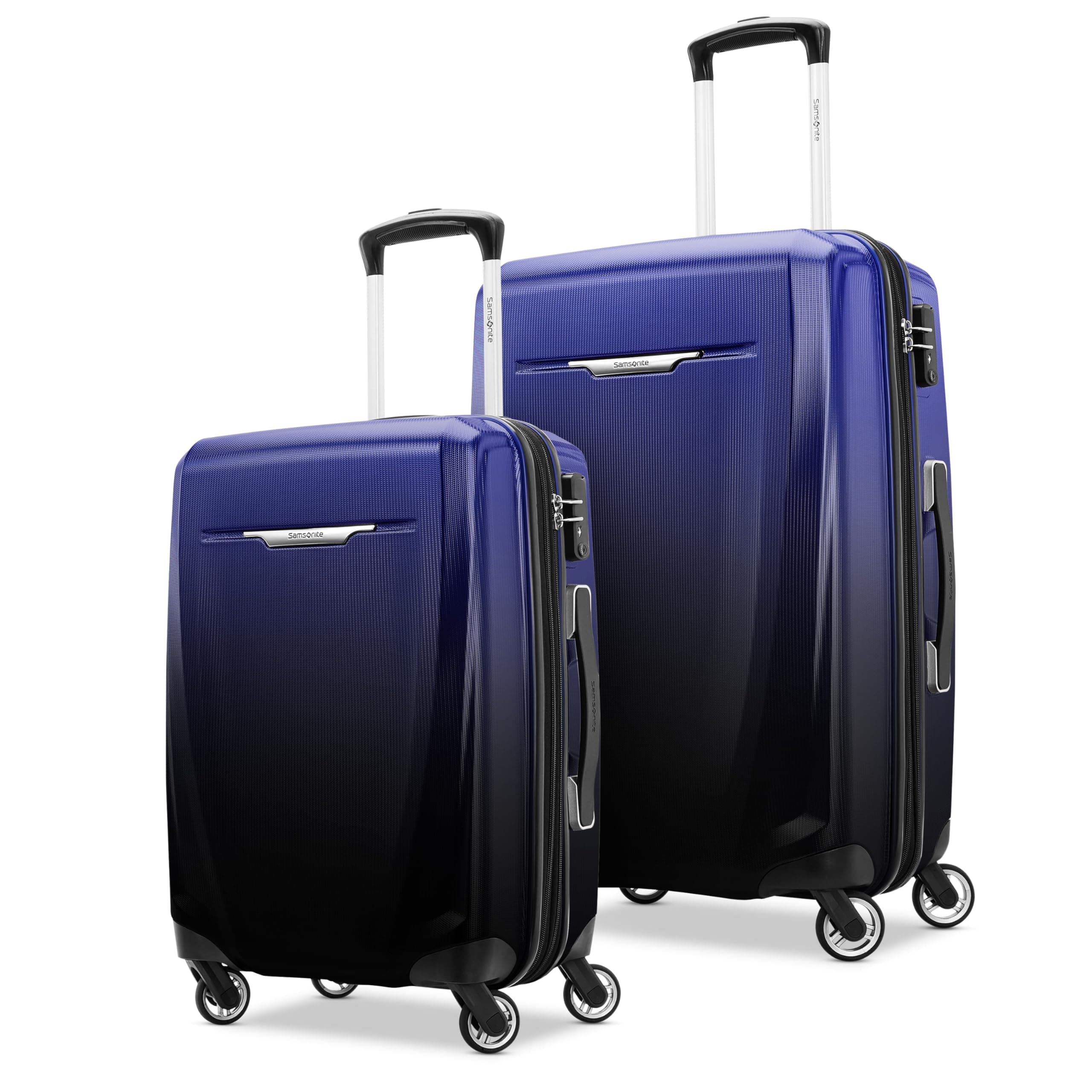 Samsonite Winfield 3 DLX Hardside Expandable Luggage with Spinners, 2PC SET (CO/MED), Royal Blue Ombre