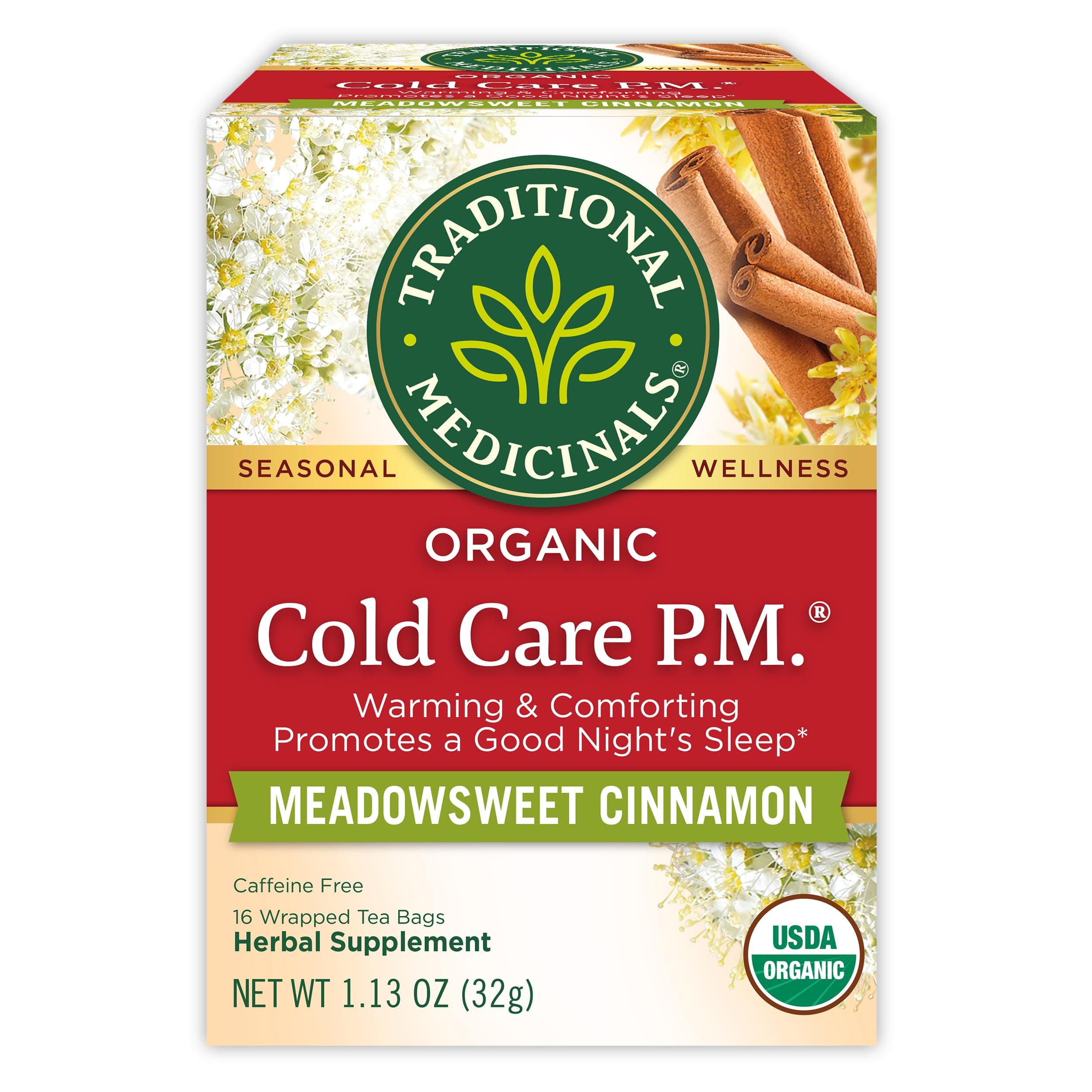 Tea, Organic Cold Care PM, Get a Good Night's Sleep, 16 Tea Bags