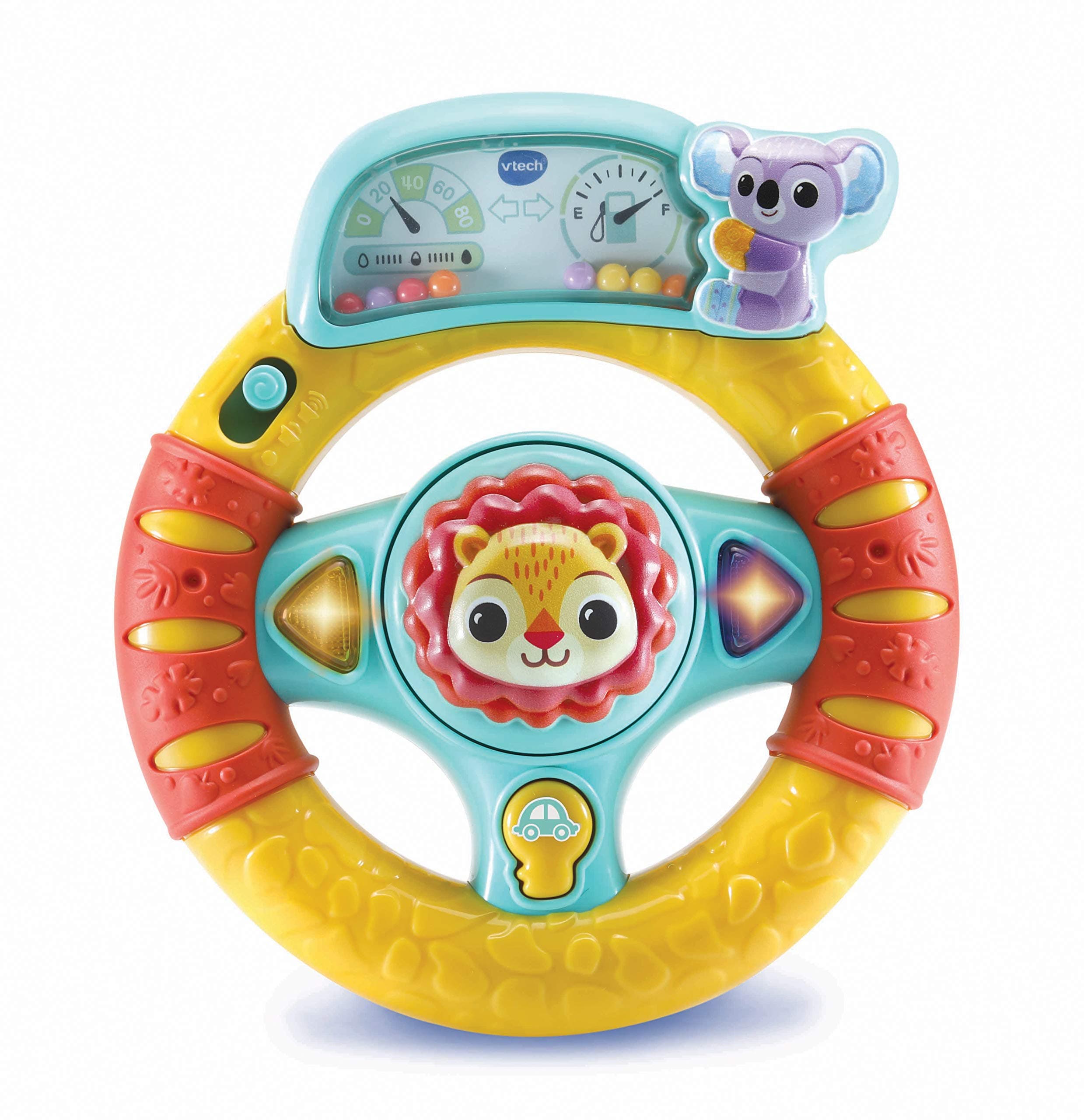 Vtech Baby Roar & Explore Wheel, Interactive Baby Toy With Phrases, Songs And Lights, Attaches To PUShchairs And Car Seats, Roleplay Steering Wheel, 3 Months +, Multicolor, 536603