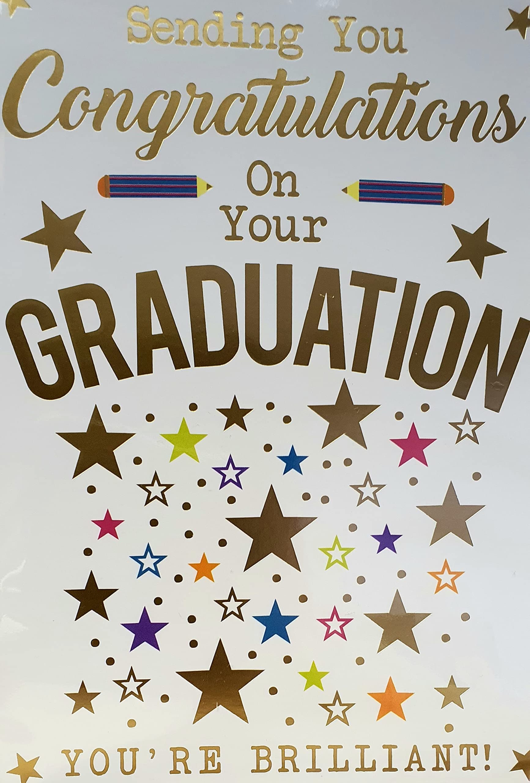 Graduation Card/Wrapped/Foiled/Happy Graduation Day