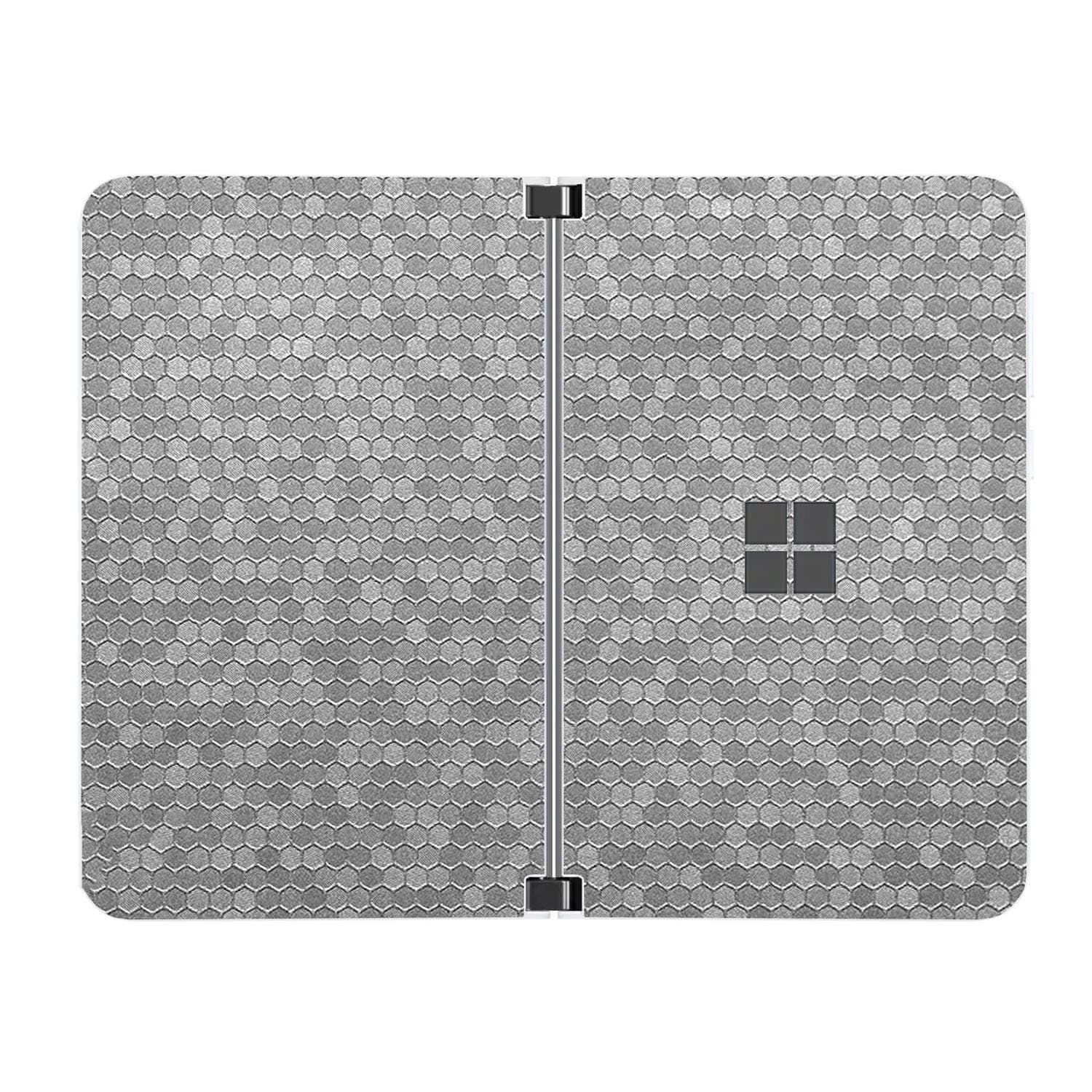 SopiGuard Sticker for Surface Duo Phone Edge-to-Edge Precision Vinyl Skin Wrap (Honeycomb Silver)