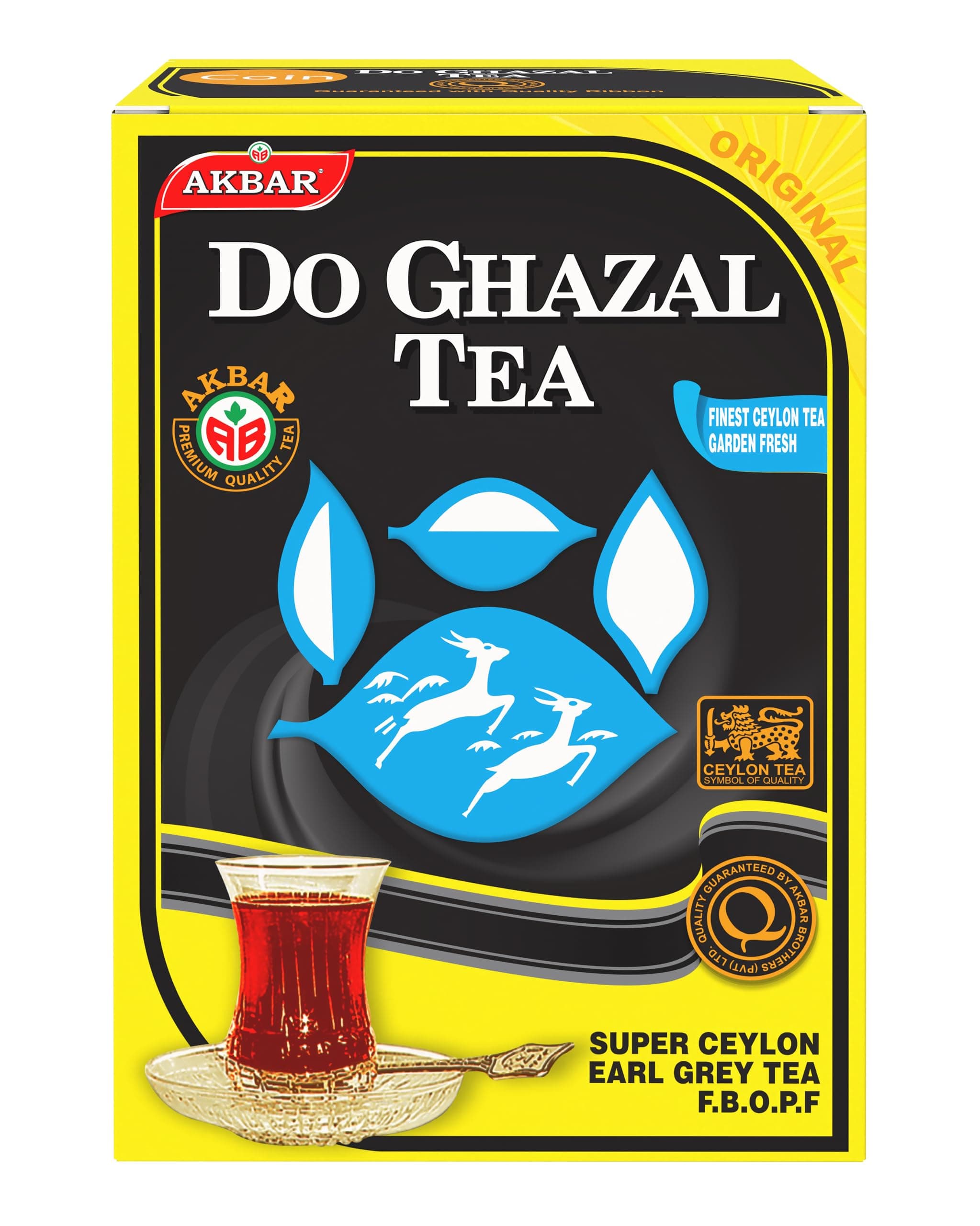 Do Ghazal Earl Grey Tea – 16oz (454g) – Earl Grey Tea Loose Leaf – Pure Ceylon Black Tea with Natural Bergamot Oil – Bold, Aromatic & Citrusy Flavor