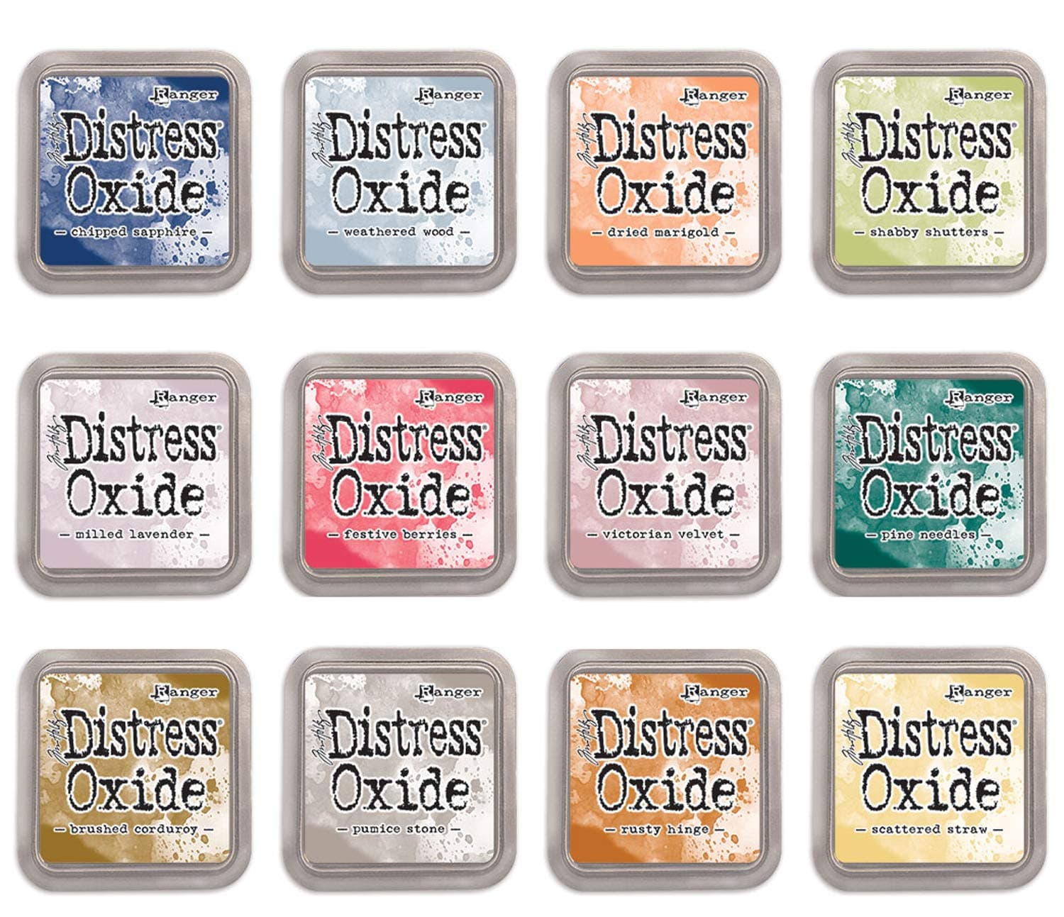 Ranger Tim Holtz Distress Oxide Ink Fall 2018 (Release 5) - 12 Ink Pad Bundle