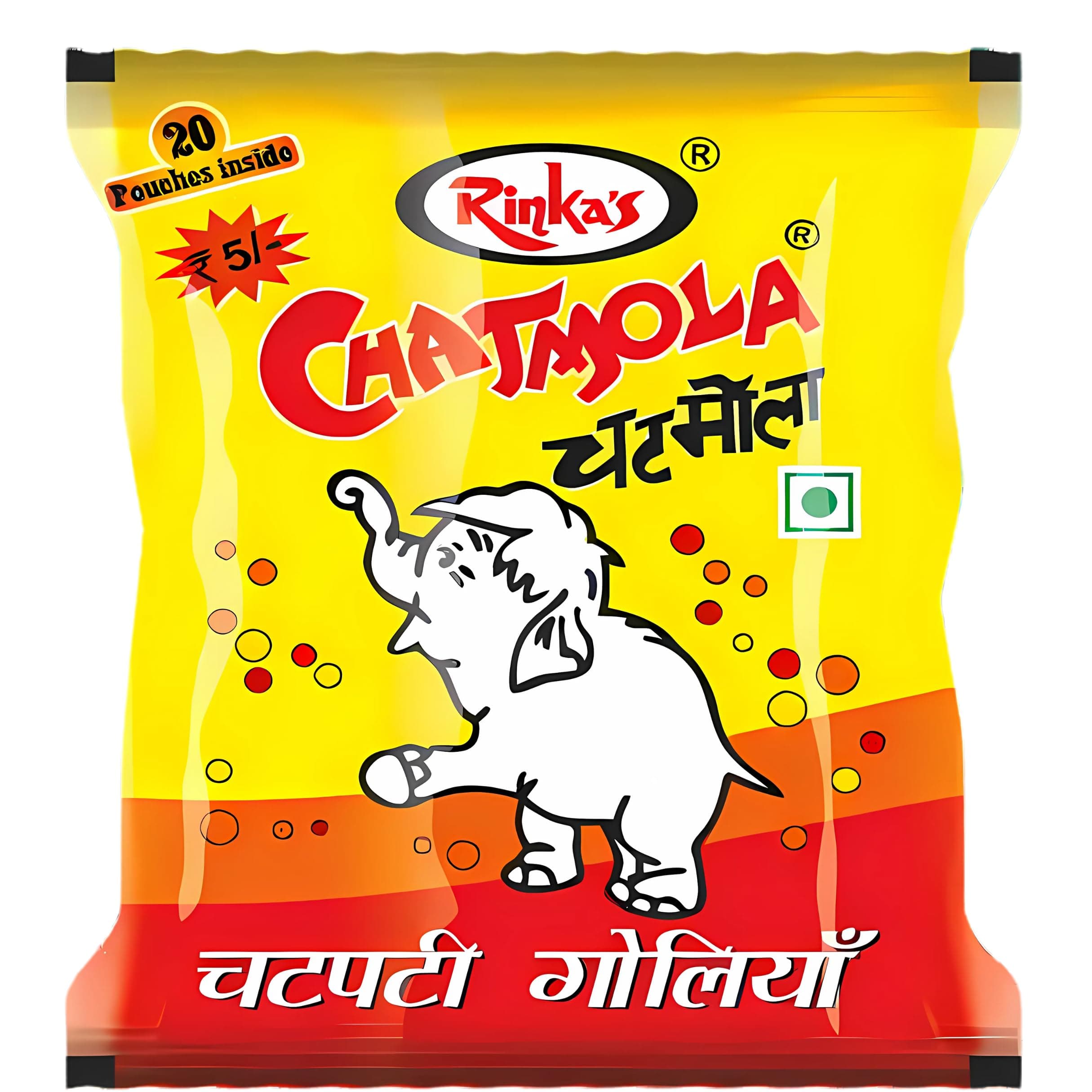 Rinka’s Chatmola Candy Packet – 20 Sachets (280 g) | Chatpati Khatti Meethi Goli | Tangy Sweet & Sour Toffee for Kids | Indian Traditional Candy | Chatpata Taste of Bachpan
