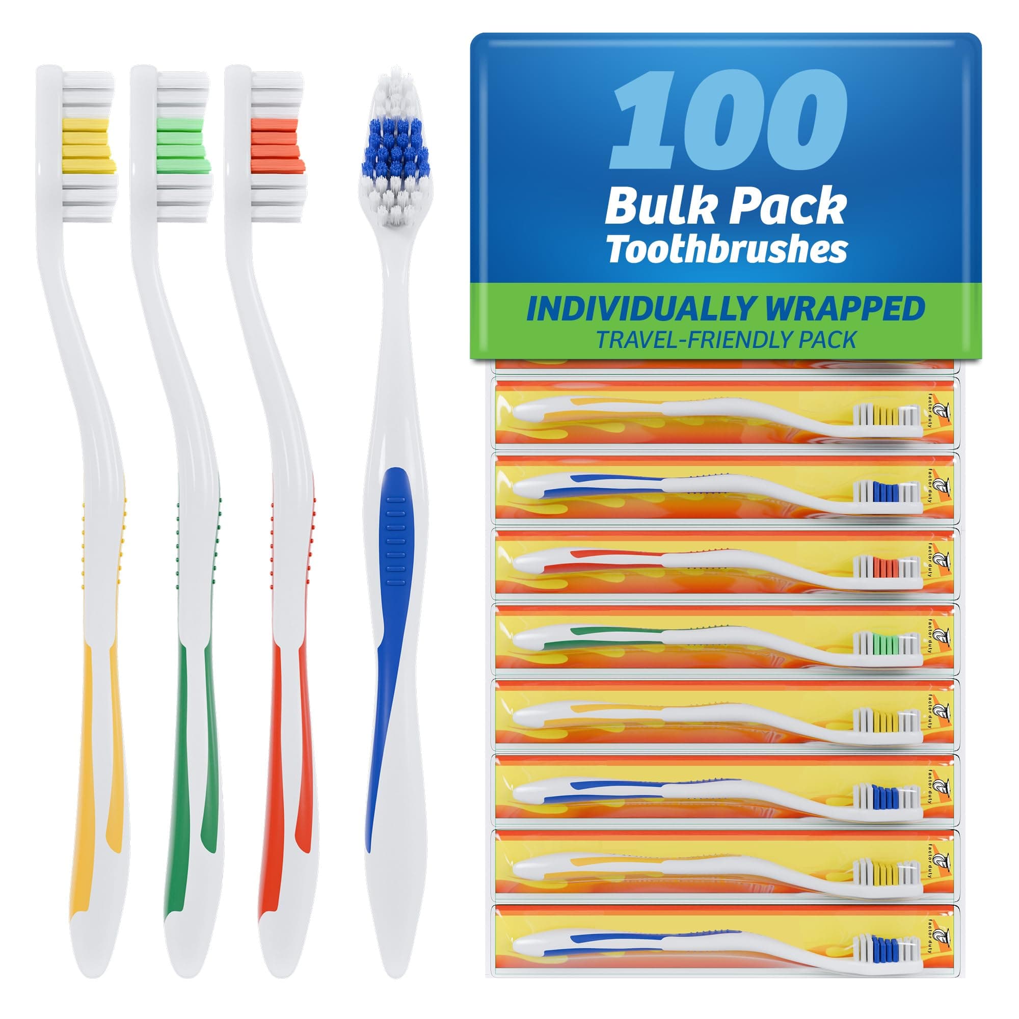 Standard White Colorful Medium Soft Bristle Manual Wholesale Toothbrush