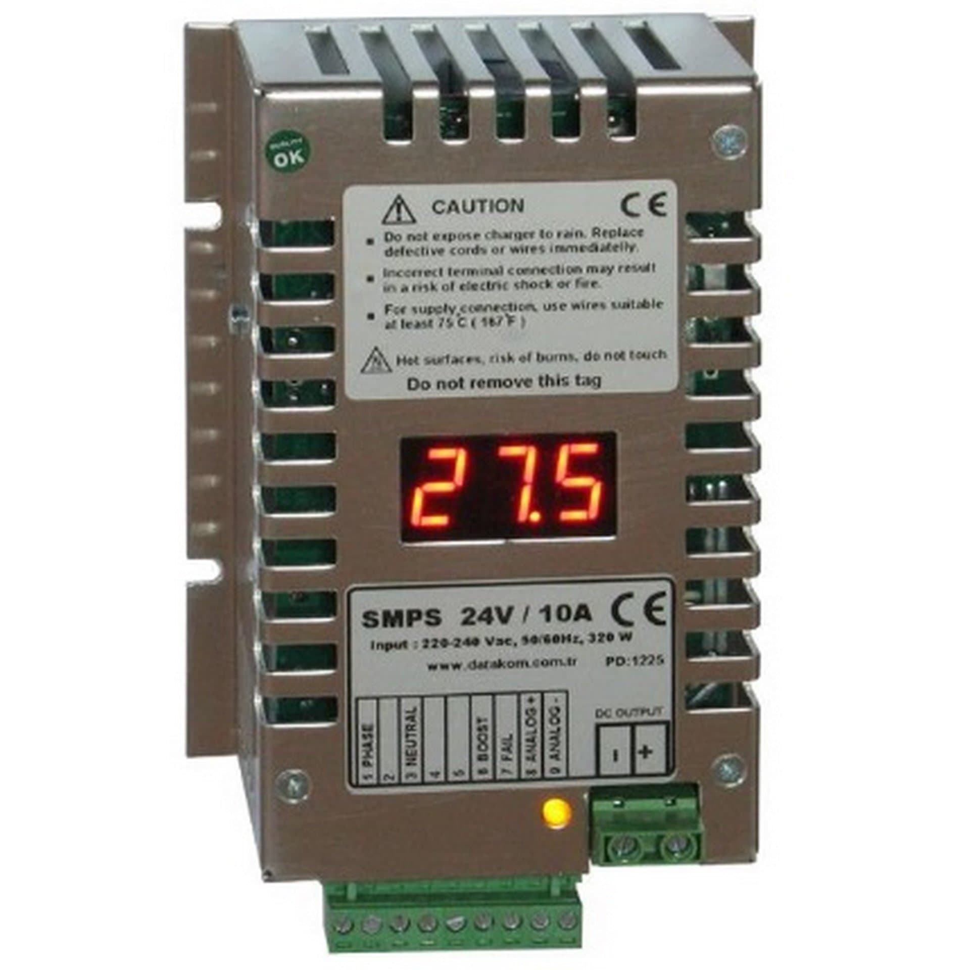 SMPS-2410 (24V/10A) Generator Start Battery Charger/Stabilized Power Supply with Display