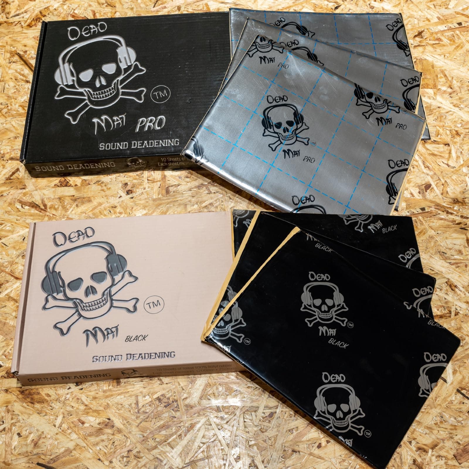 Vandalised- デッドマット - 防音/デッドニングブチル&ホイルシート - 車/キャンピングカー/バン/キャラバン - マルチオプション (ブラック1.8mm、60枚)