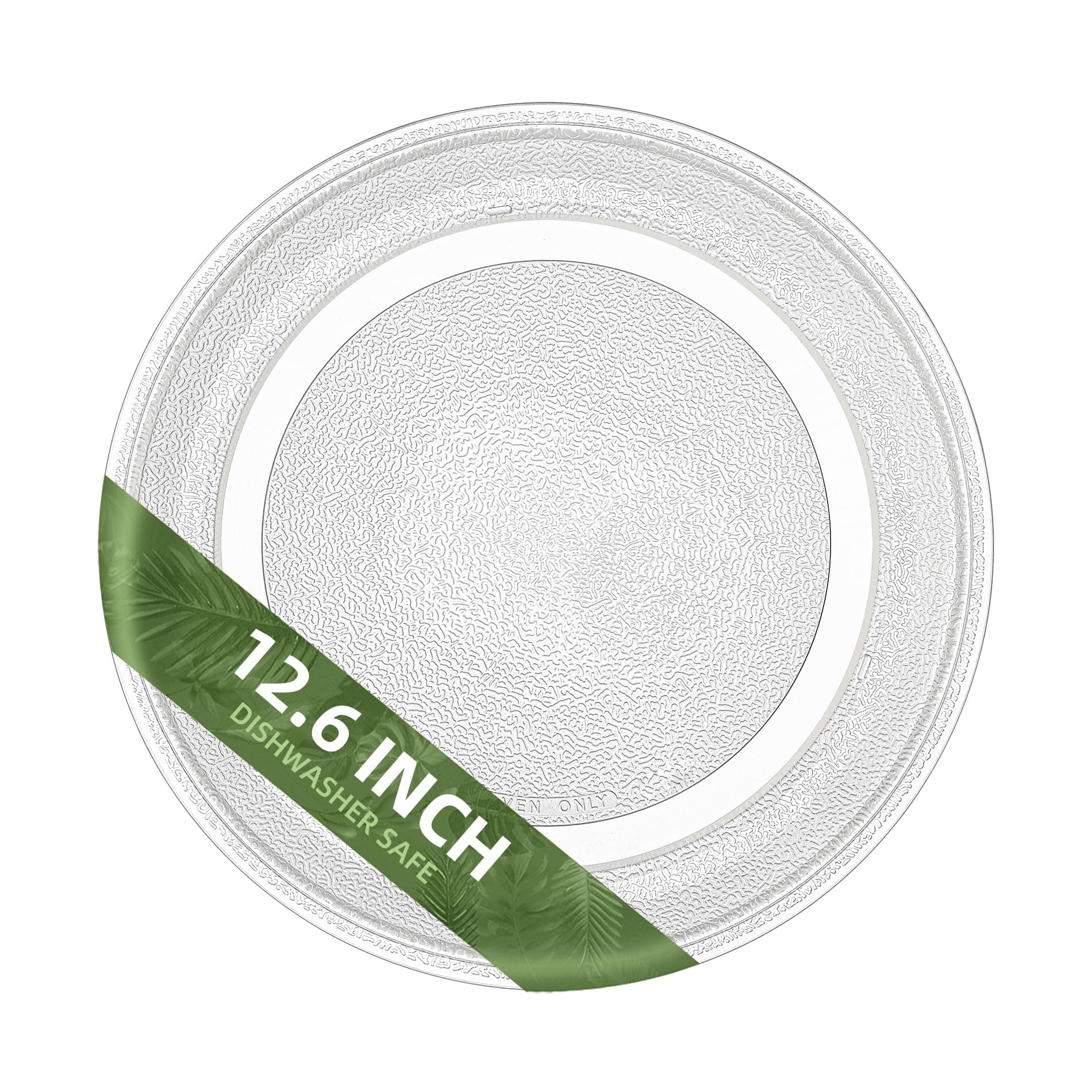 12.6" microwave turntable plate replacement KitchenAid Glass Plate Compatible with 12 5/8 inch WPW10267856 Whirlpool Microwave Glass Turntable