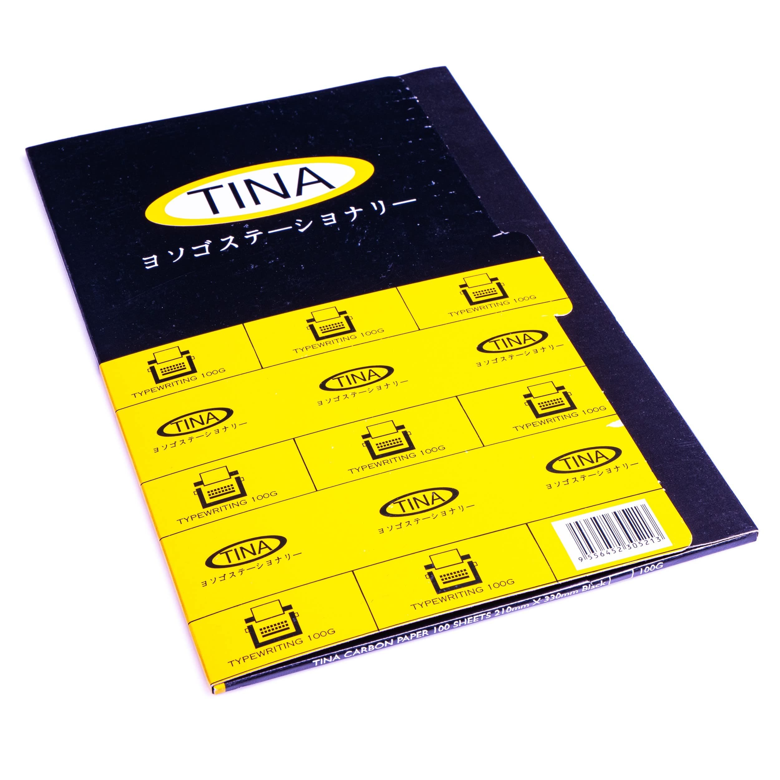 TINA Single Side Black Carbon Copy Paper For Typing And Writing Box of 100 Sheets F4 Size (8.25" X 13")
