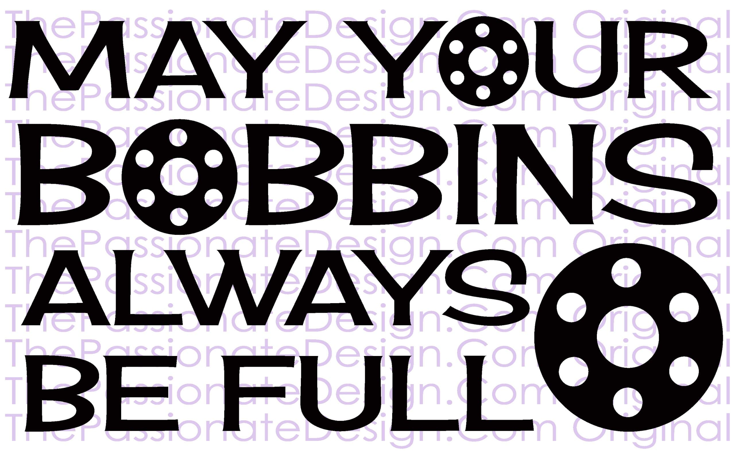 Sewing Bobbin Vinyl Decal Sign Nov001 K