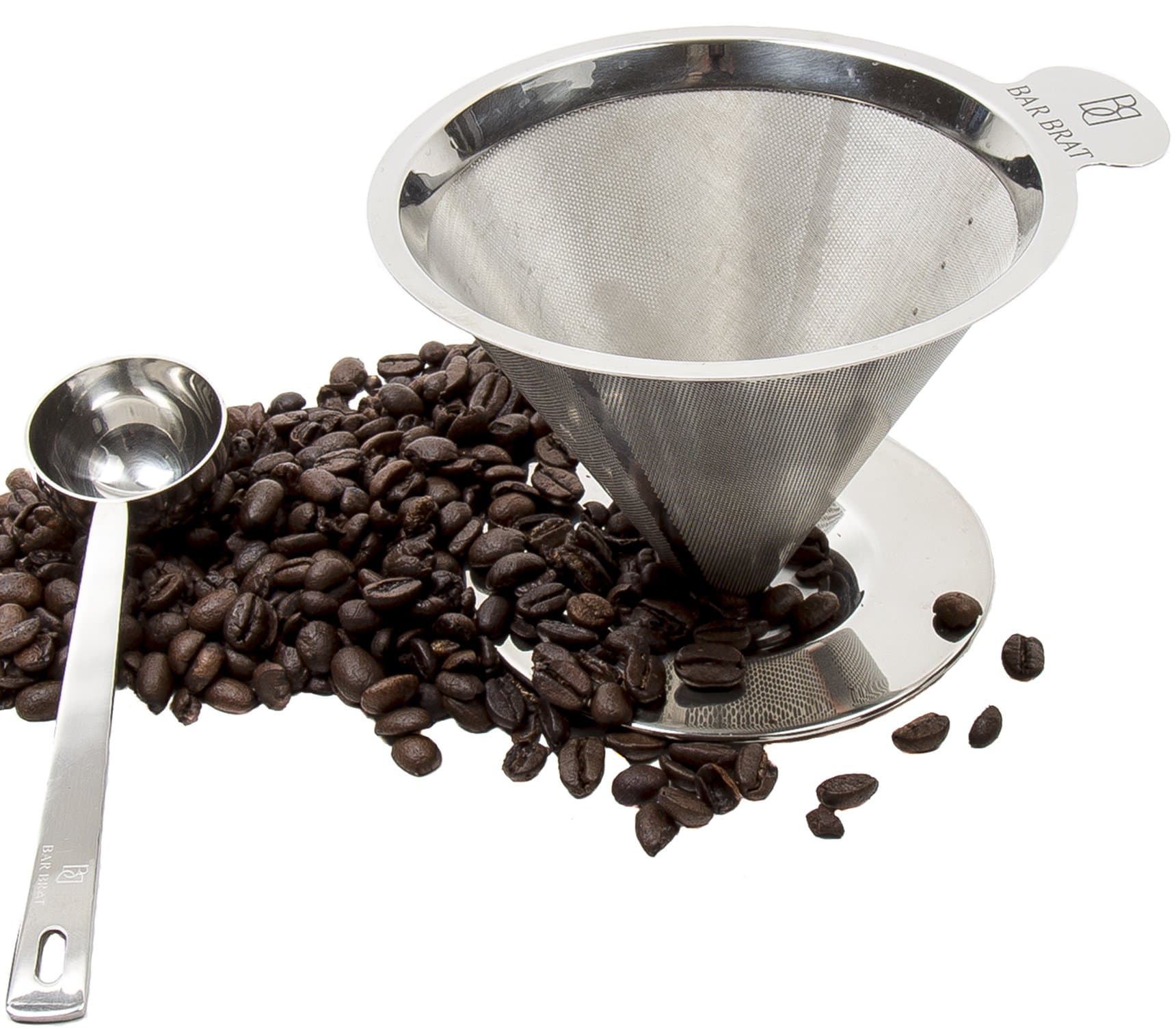 Drip Coffee Maker + Spoon Fastest Way To Make Coffee/Free 110 Cocktail Recipe Ebook Included/Heat Resistant Handle