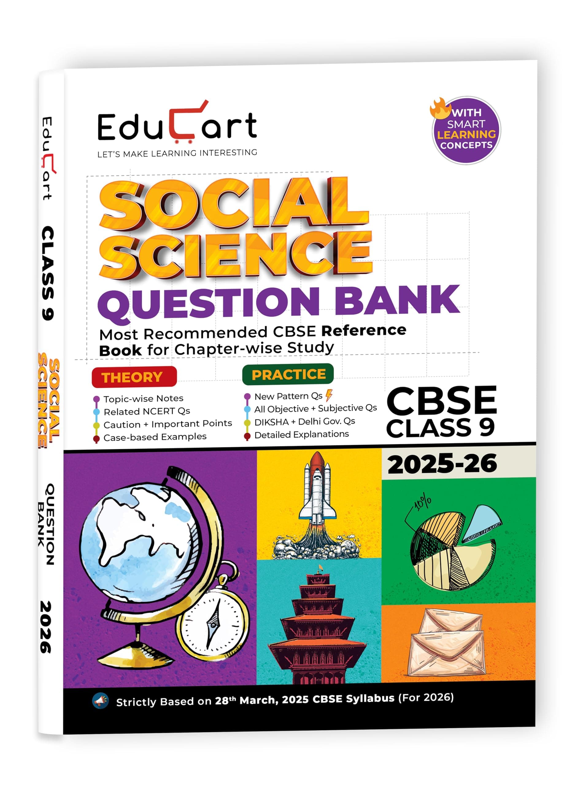 Educart CBSE Question Bank Class 9 Social Science 2025-26 on new Syllabus 2026 (Most Recommended NCERT based Reference Book) Paperback – 20 April 2025