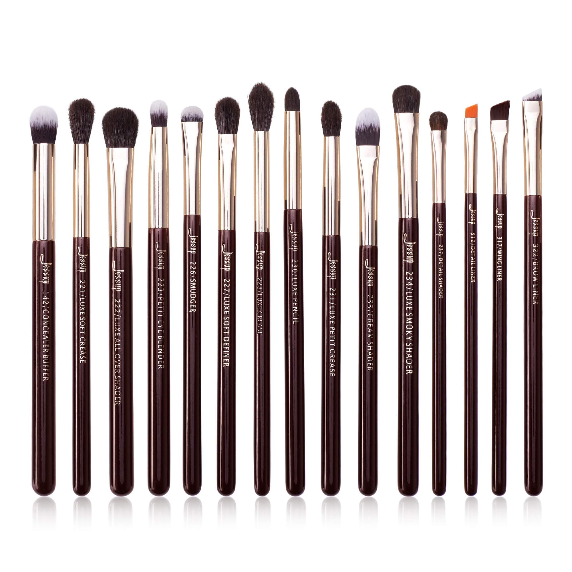 Jessup Eye Brushes 15Pcs Professional Makeup Brushes Make up Brush Set Cosmet...