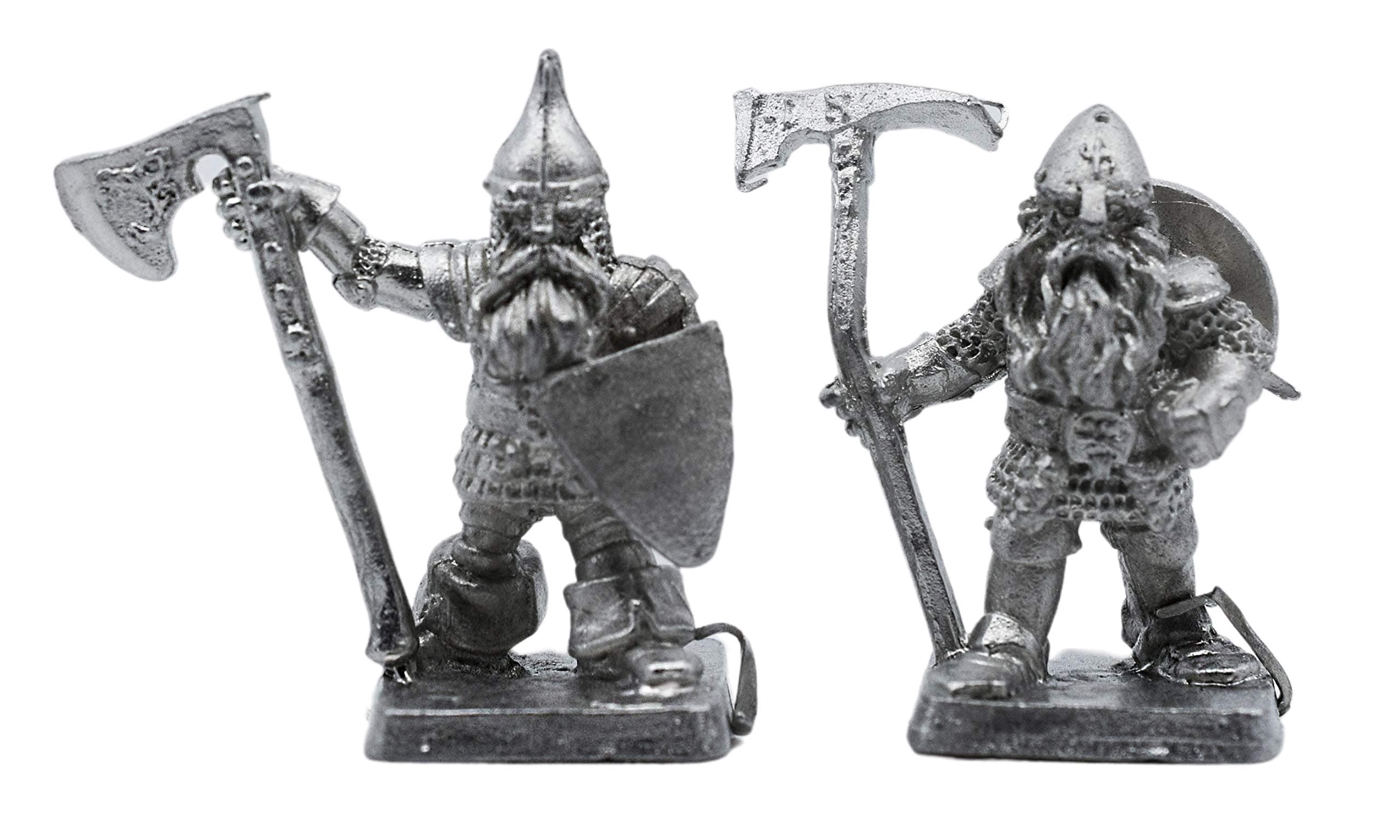 IRON WIND METALS2 Piece Elite Armored Dwarf Guards Set - 100% Lead-Free Pewter - Classic Fantasy Miniatures for 28mm Table Top Games - Made in USA - RAL Partha Miniatures