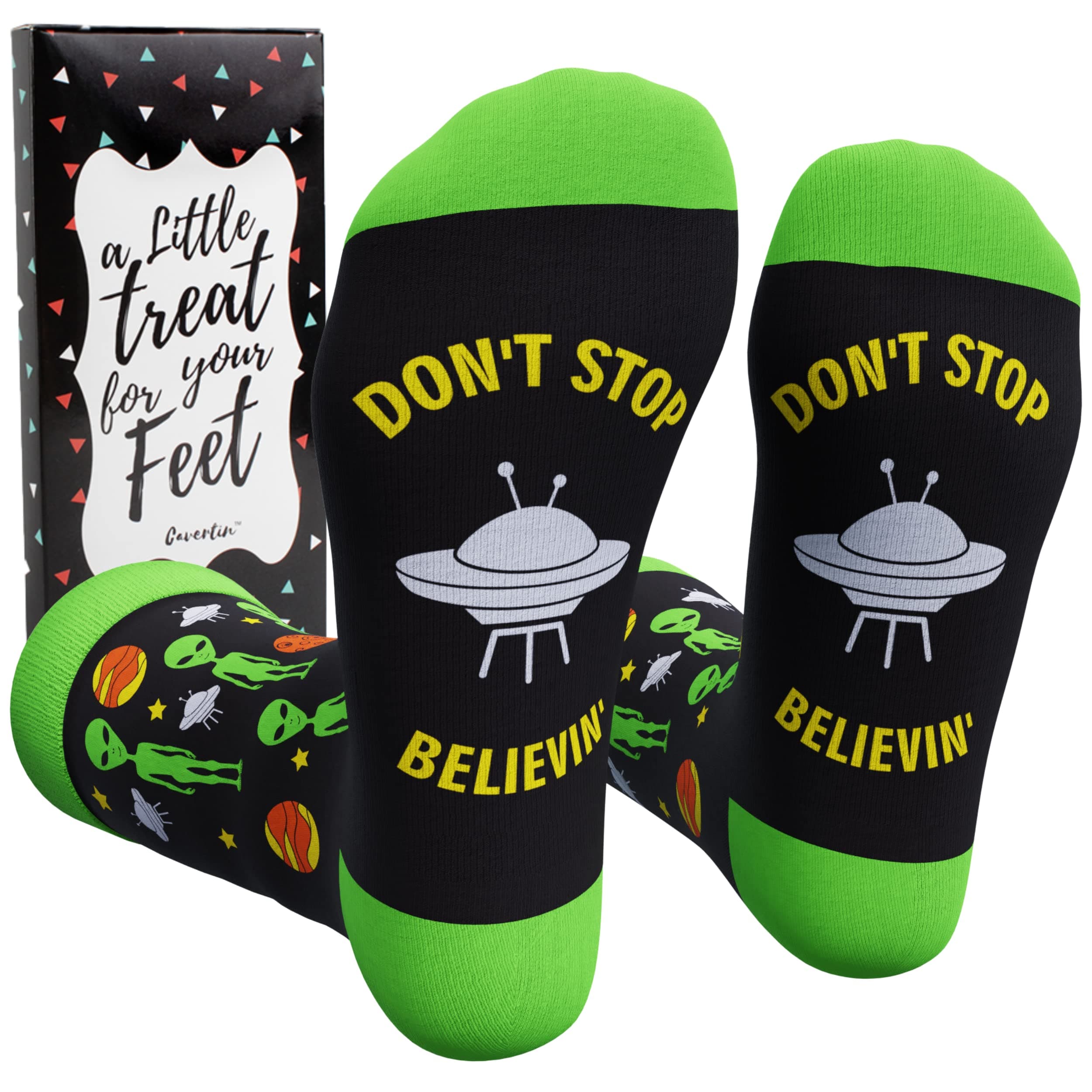 Men's Programming Alien Sasquatch Cat Dad Dog Dad Music Fishing Socks with Gift Box