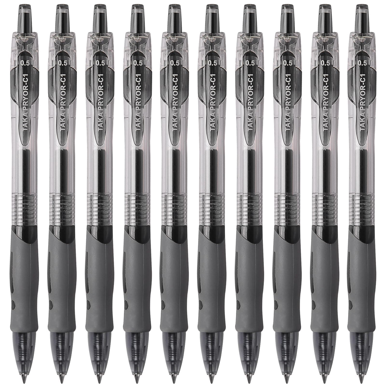 10 Pcs 0.5mm Black Ink Pens ,Retractable Quick Dry Gel Ink Pen ,Fine Point Smooth Writing Pens, High-End Series Pens for Journaling Note Taking, Cute Office School Supplies Gifts for Women Men